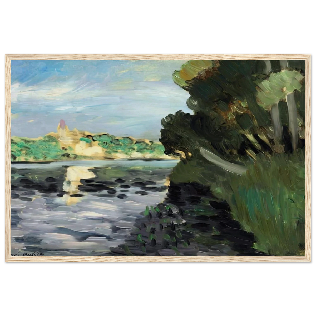 BORDS DE LA SEINE A VETHEUIL 1920 Framed Poster | Henri Matisse Framed Prints Wall Art | Henri Matisse Print