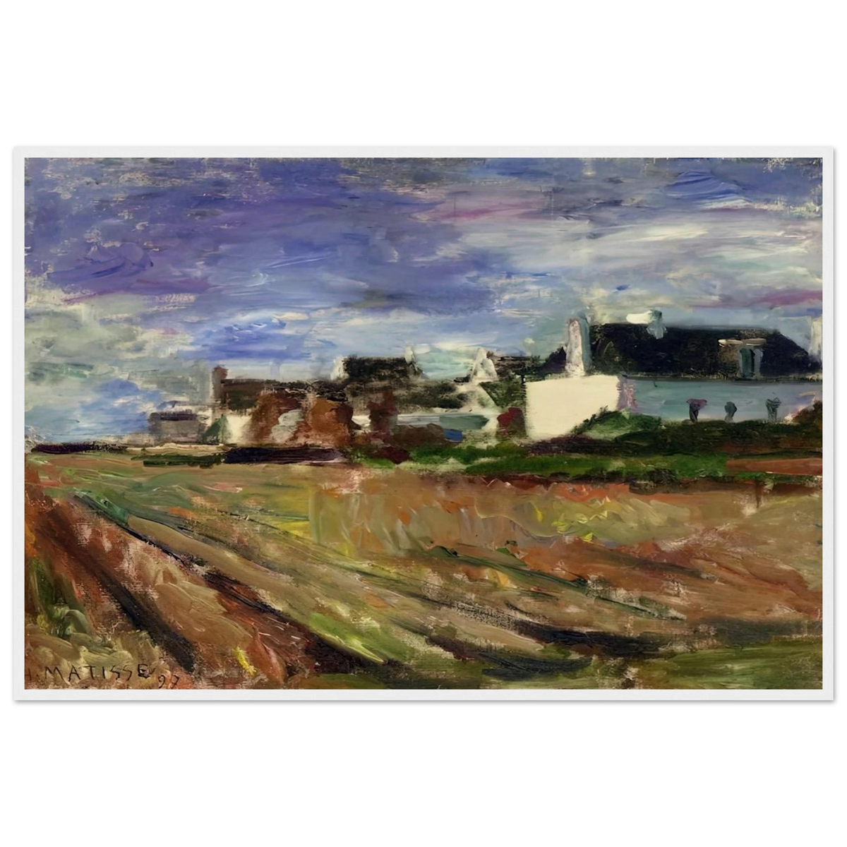 FARMS IN BRITTANY BELLE ILE 1897 Framed Poster | Henri Matisse Framed Prints Wall Art | Henri Matisse Print