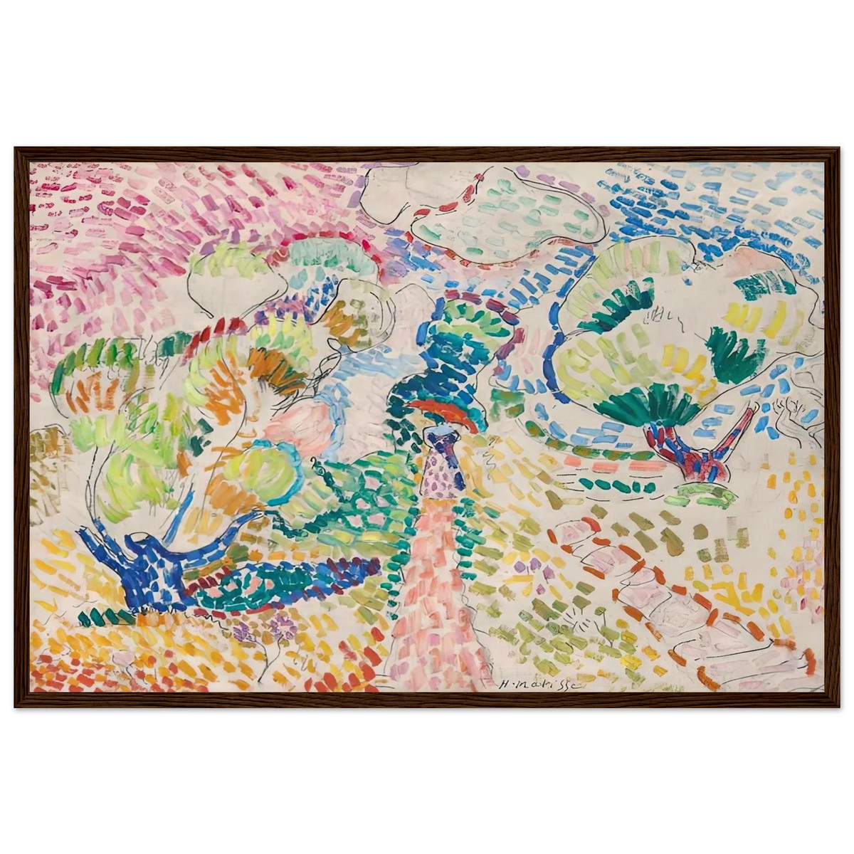 MADAME MATISSE IN THE OLIVE GROVE 1905 Framed Poster | Henri Matisse Framed Prints Wall Art | Henri Matisse Print