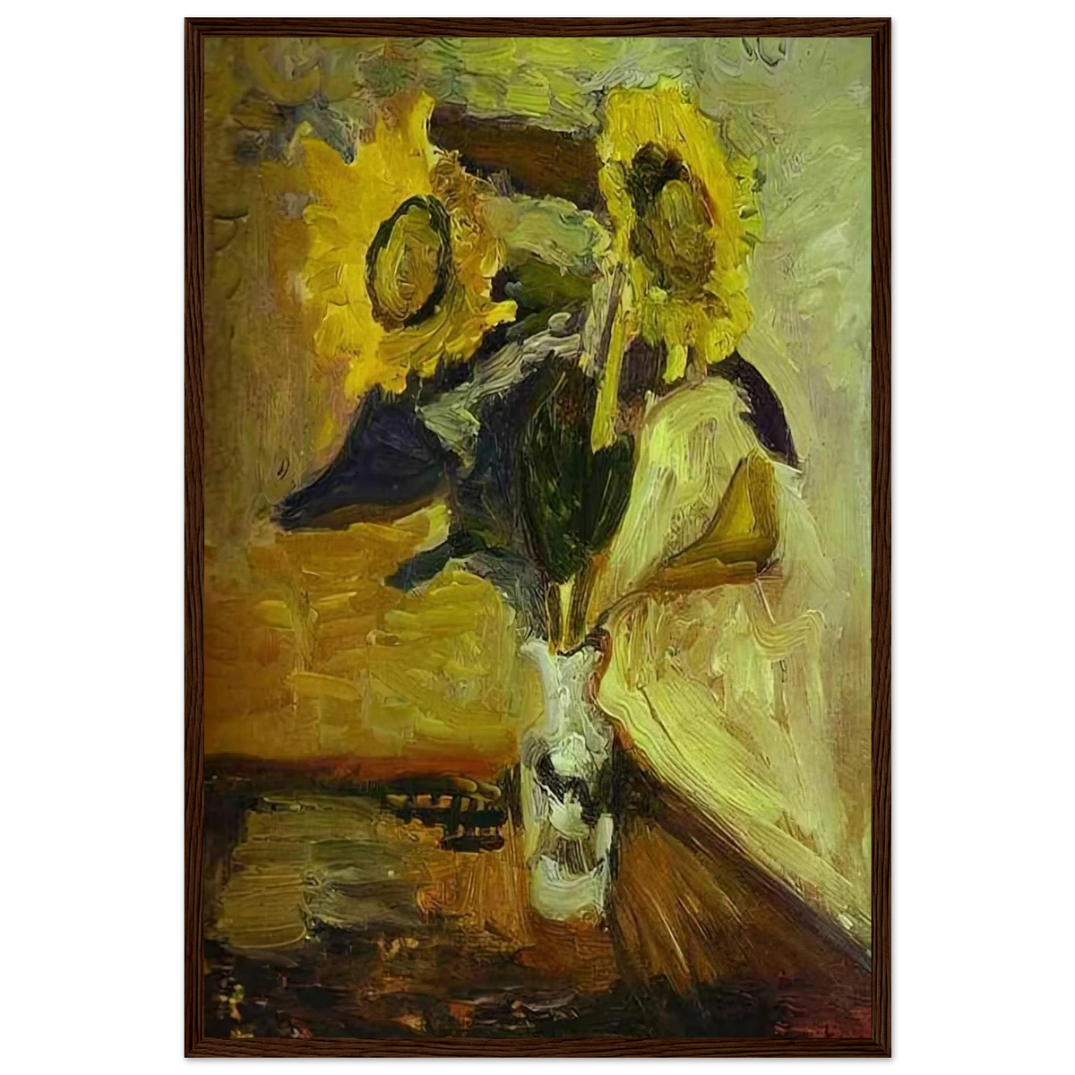 VASE OF SUNFLOWERS 1898 Framed Poster | Henri Matisse Framed Prints Wall Art | Henri Matisse Print
