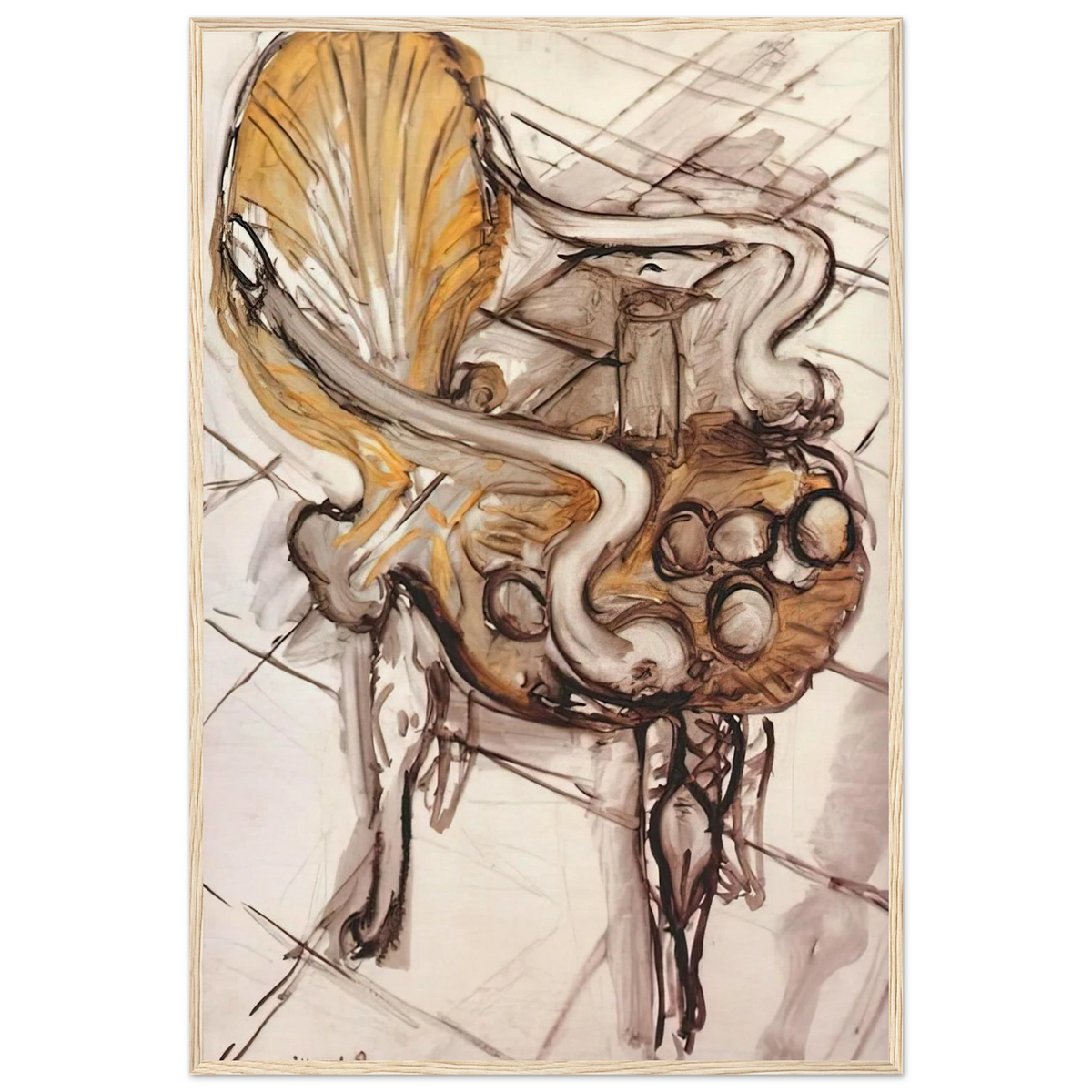 VENETIAN ARMCHAIR WITH FRUITS 1942 Framed Poster | Henri Matisse Framed Prints Wall Art | Henri Matisse Print