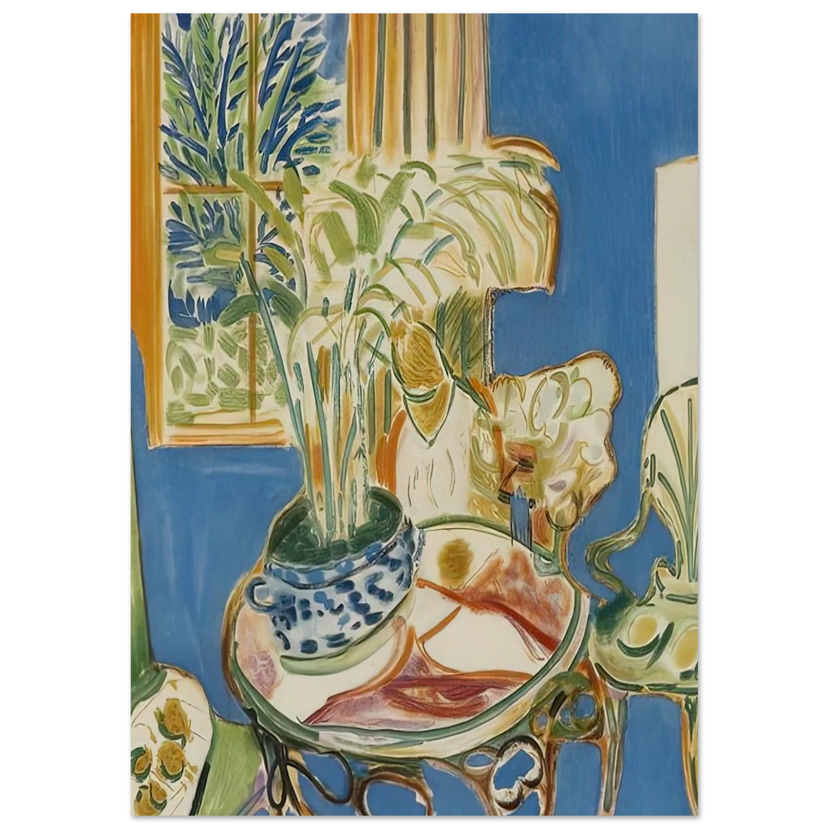 BLUE INTERIOR 1947 Poster | Henri Matisse Poster | Henri Matisse Print