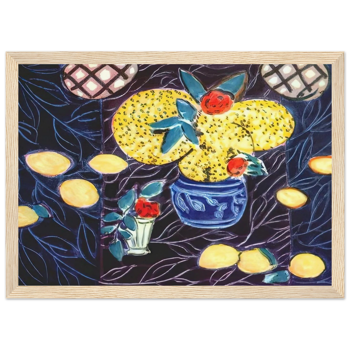 LEMONS AND MIMOSA 1944 Framed Poster | Henri Matisse Framed Prints Wall Art | Henri Matisse Print