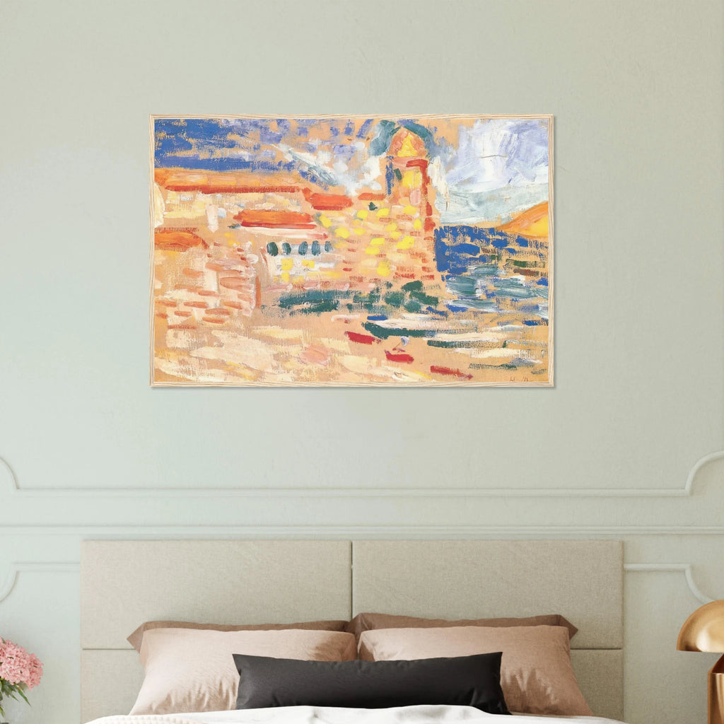VIEW OF COLLIOURE WITH CHURCH 1905 Framed Poster | Henri Matisse Framed Prints Wall Art | Henri Matisse Print