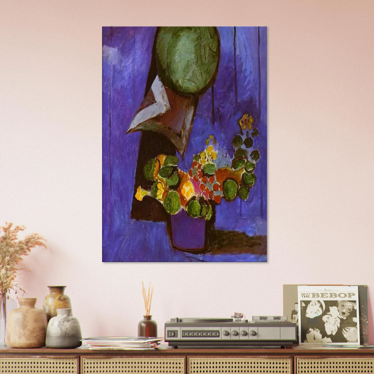 FLOWERS AND CERAMIC PLATE Canvas | Henri Matisse Canvas | Henri Matisse Print