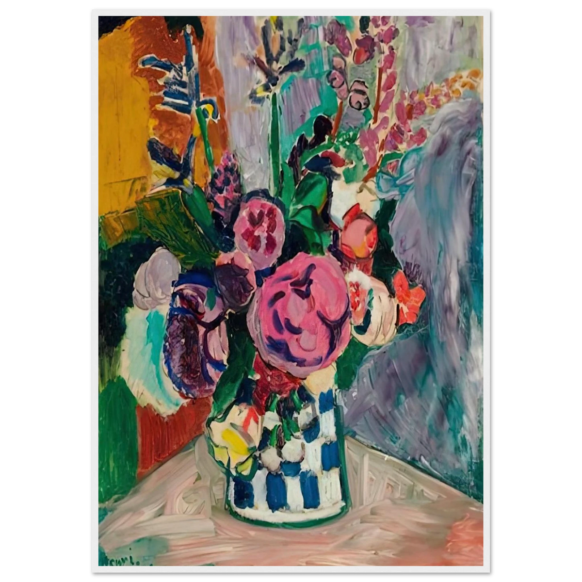 LES PIVOINES 1907 Framed Poster | Henri Matisse Framed Prints Wall Art | Henri Matisse Print