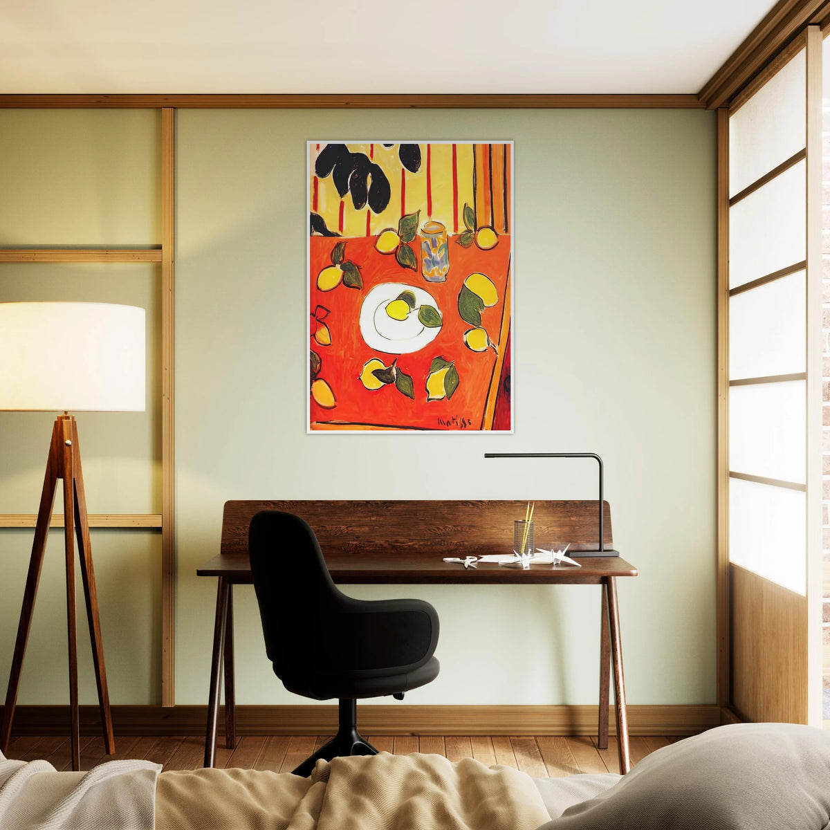 BLACK PHILODENDRON AND LEMONS 1943 Framed Poster | Henri Matisse Framed Prints Wall Art | Henri Matisse Print