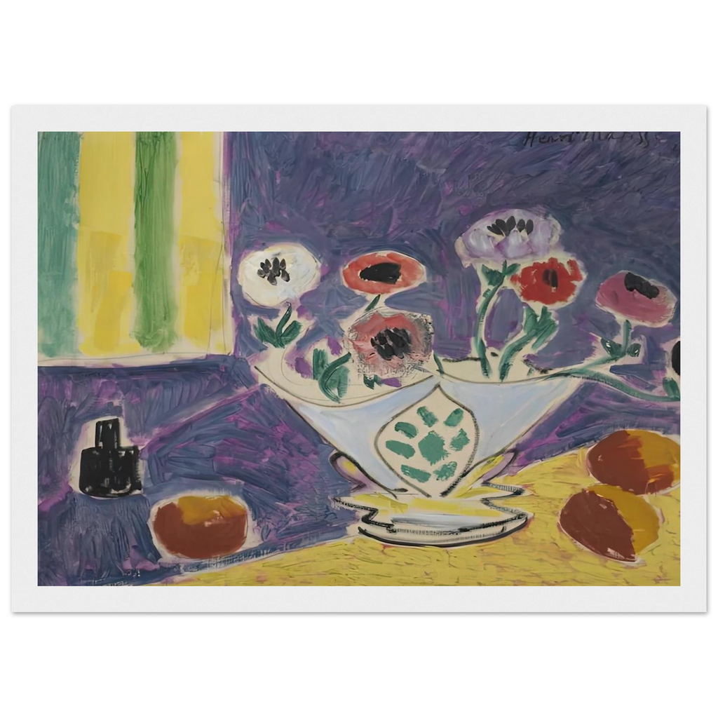 VASE D ANEMONES 1946 Framed Poster | Henri Matisse Framed Prints Wall Art | Henri Matisse Print