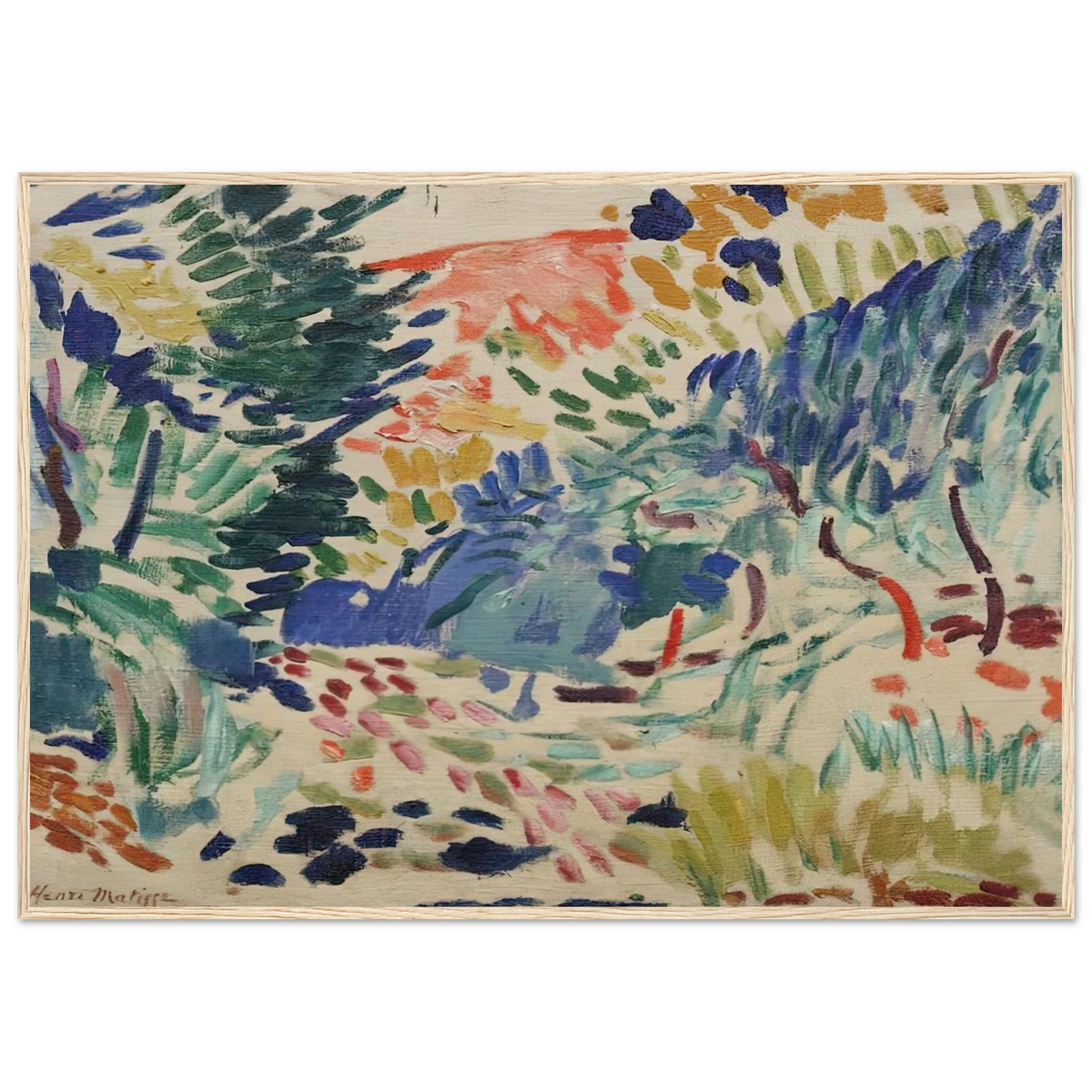 LANDSCAPE AT COLLIOURE 1905 Framed Poster | Henri Matisse Framed Prints Wall Art | Henri Matisse Print