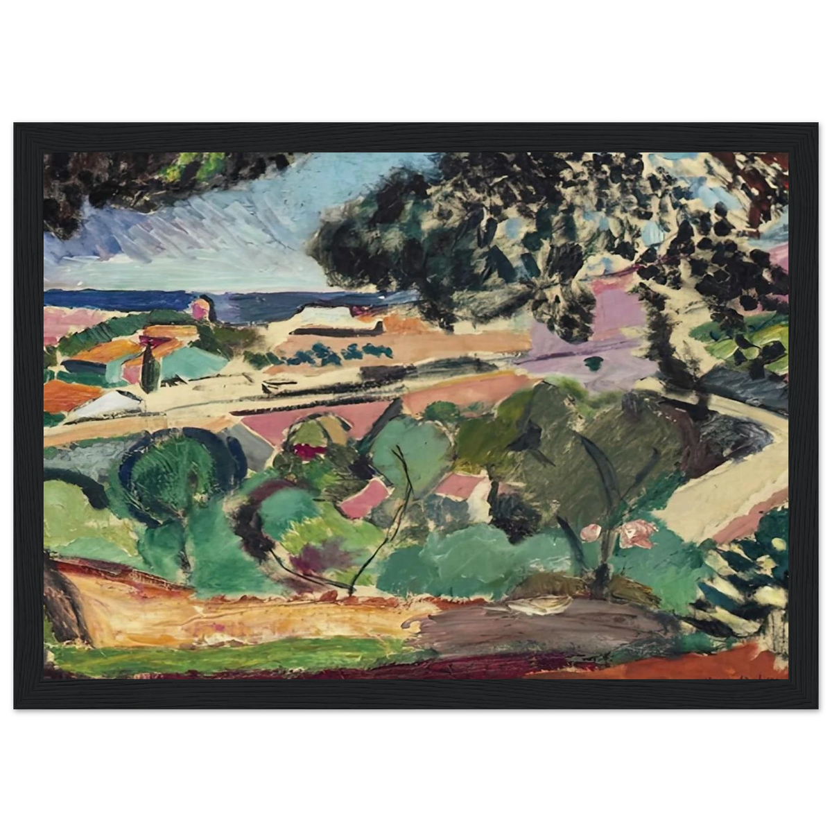 PAYSAGE DE COLLIOURE 1907 Framed Poster | Henri Matisse Framed Prints Wall Art | Henri Matisse Print