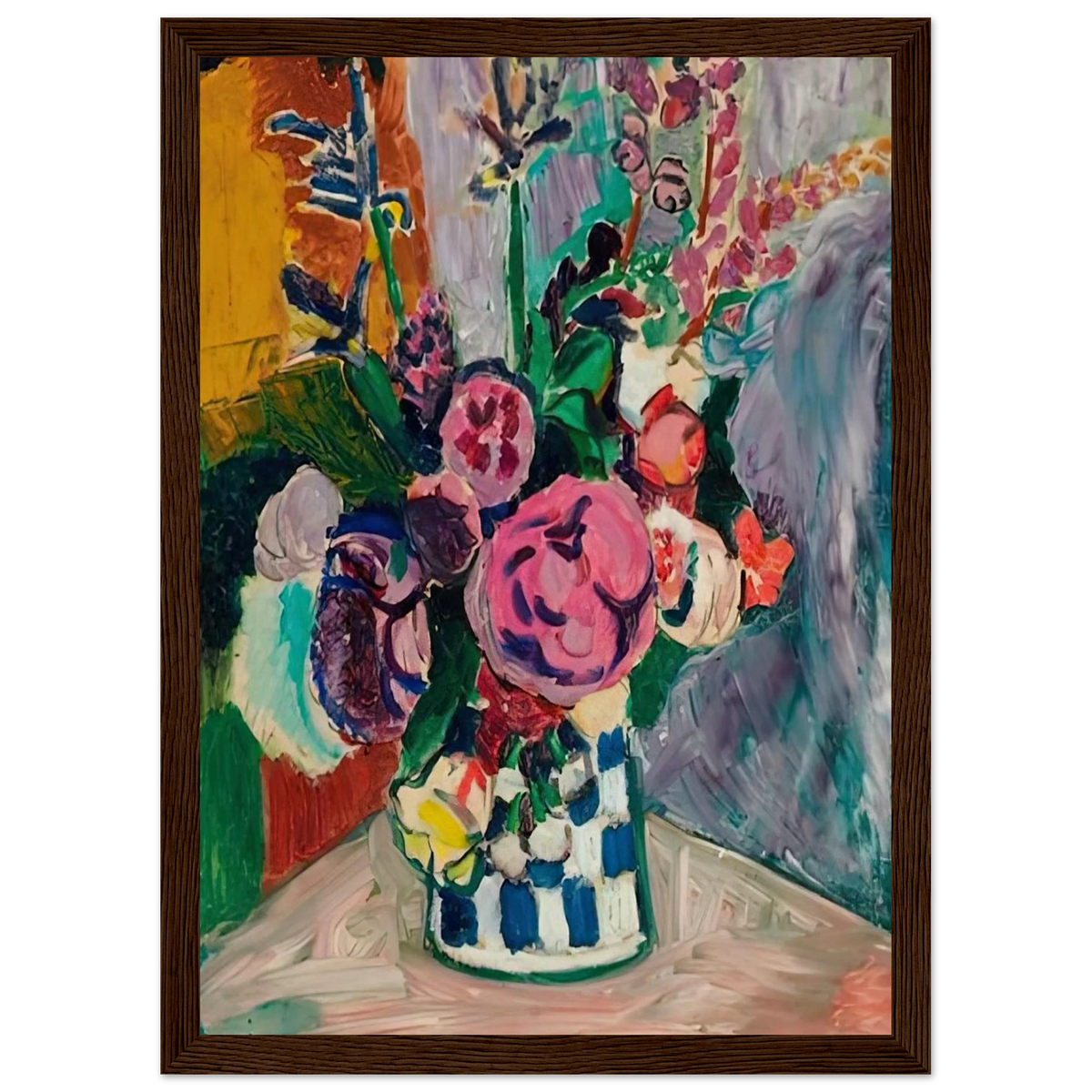 LES PIVOINES 1907 Framed Poster | Henri Matisse Framed Prints Wall Art | Henri Matisse Print