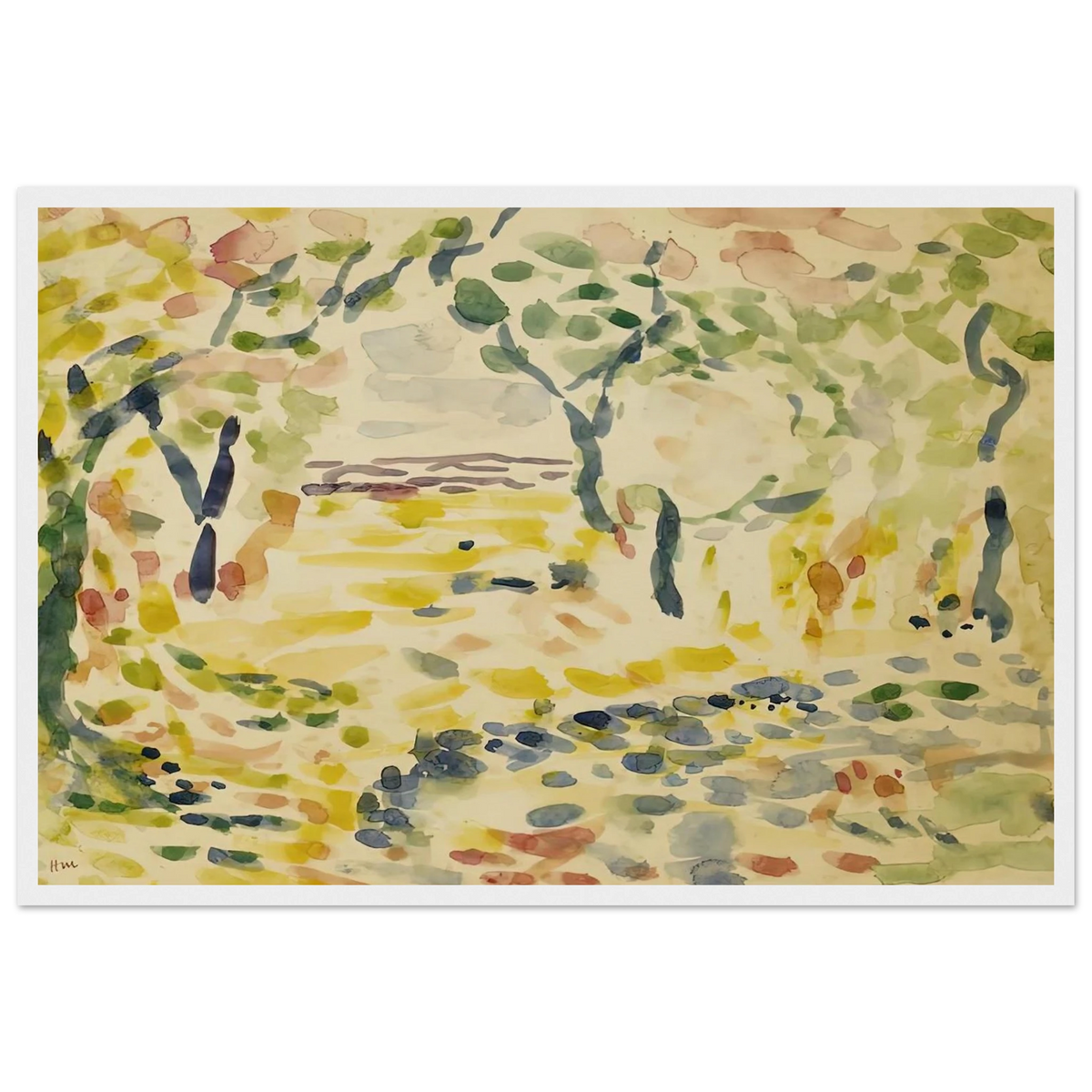 ETUDE POUR LE BONHEUR DE VIVRE 1905 Framed Poster | Henri Matisse Framed Prints Wall Art | Henri Matisse Print