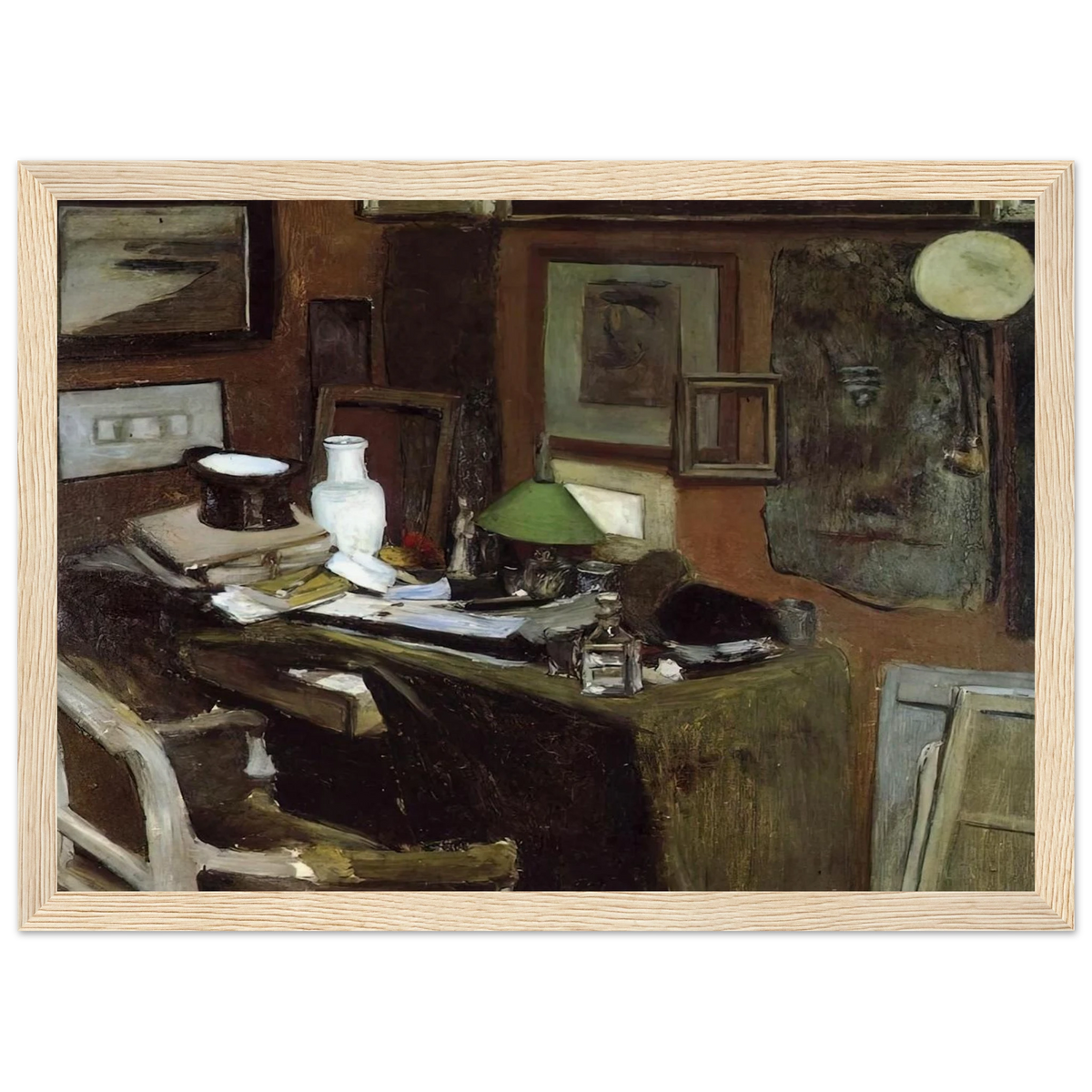 INTERIOR WITH A TOP HAT 1896 Framed Poster | Henri Matisse Framed Prints Wall Art | Henri Matisse Print