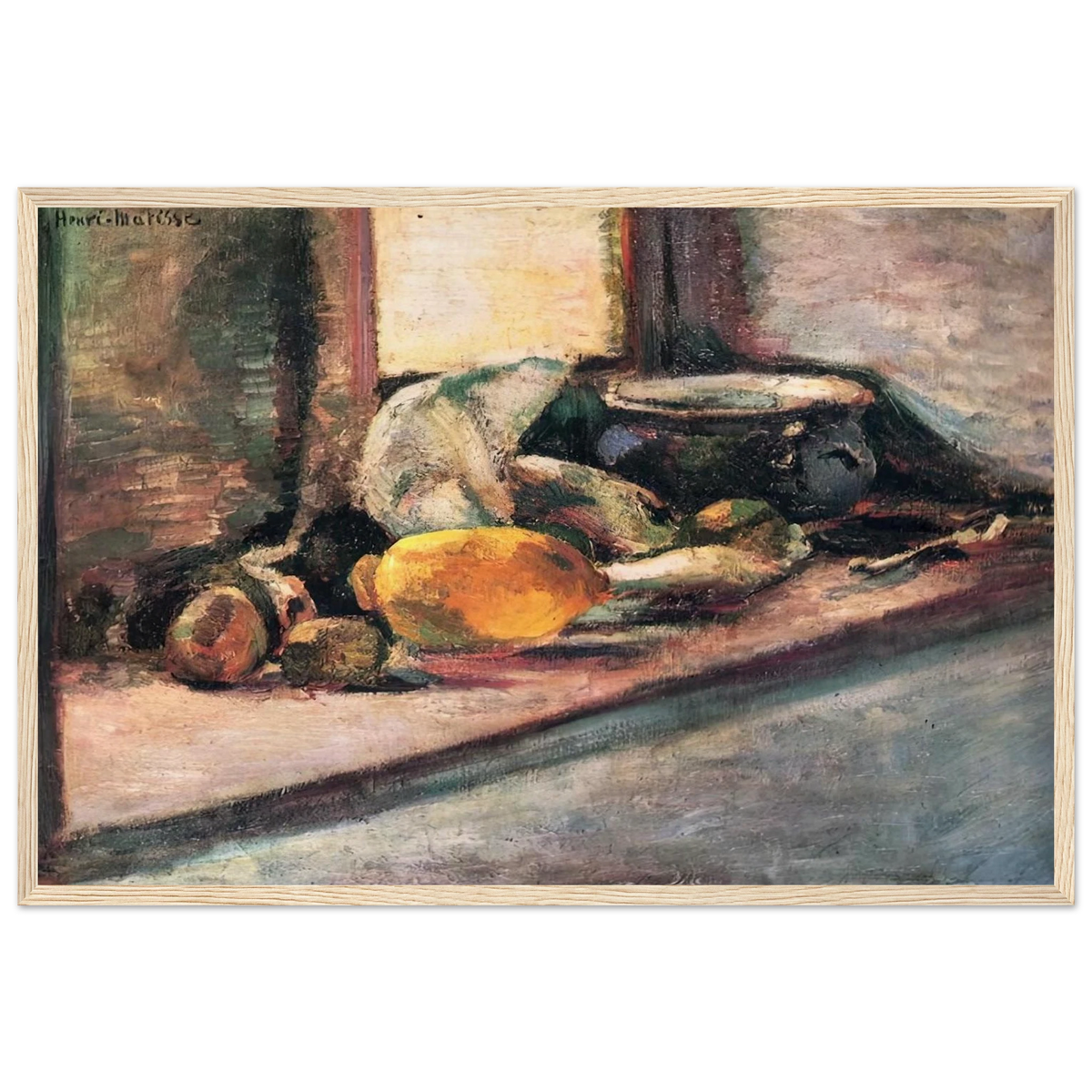 BLUE POT AND LEMON 1897 Framed Poster | Henri Matisse Framed Prints Wall Art | Henri Matisse Print