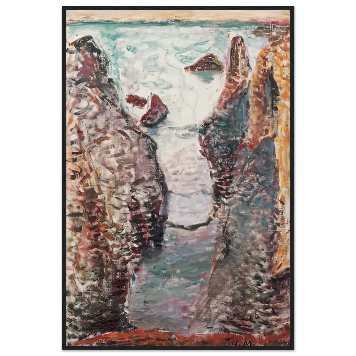 CIFFS BELLE ILE 1897 Framed Poster | Henri Matisse Framed Prints Wall Art | Henri Matisse Print