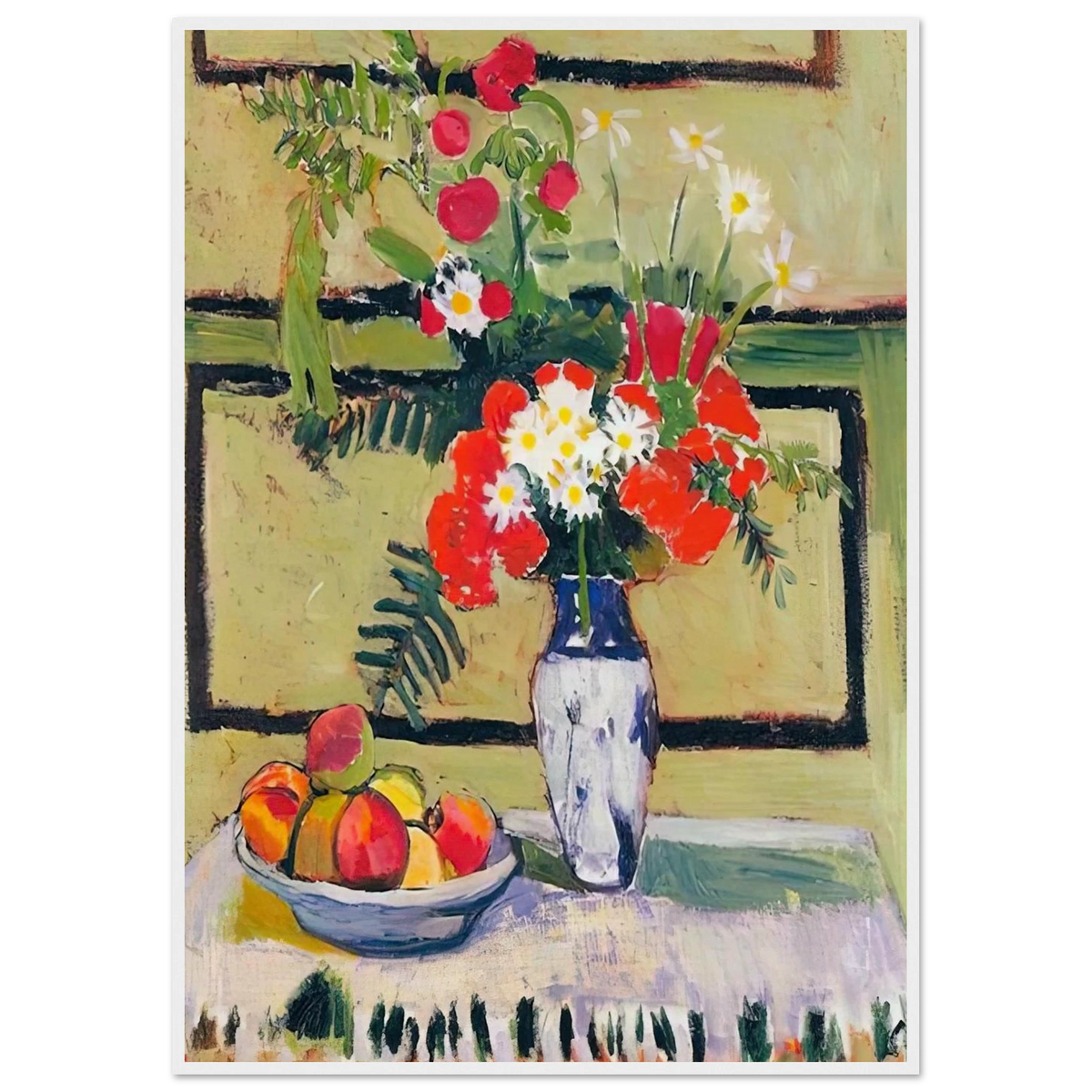 FLOWERS AND FRUIT 1909 Framed Poster | Henri Matisse Framed Prints Wall Art | Henri Matisse Print