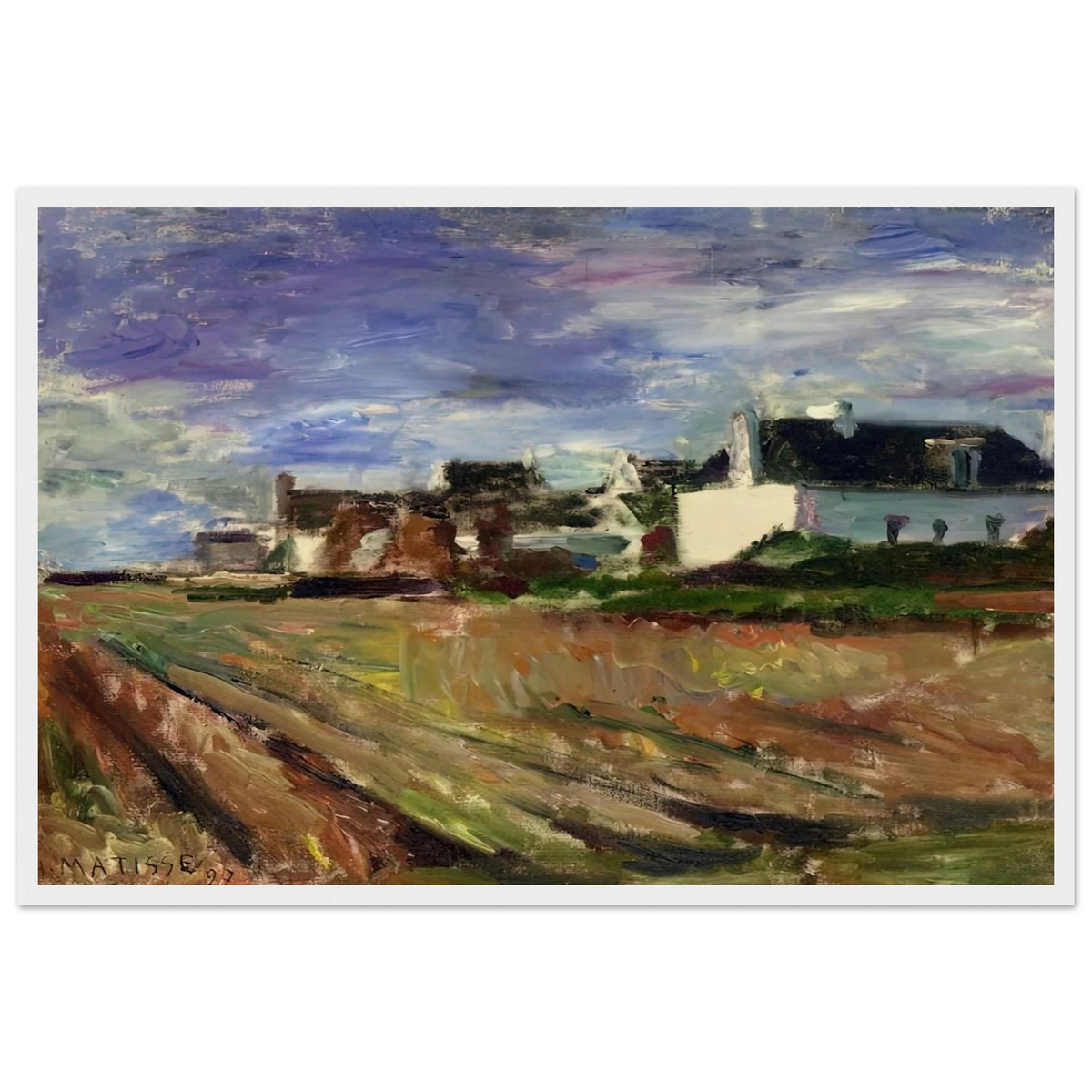 FARMS IN BRITTANY BELLE ILE 1897 Framed Poster | Henri Matisse Framed Prints Wall Art | Henri Matisse Print