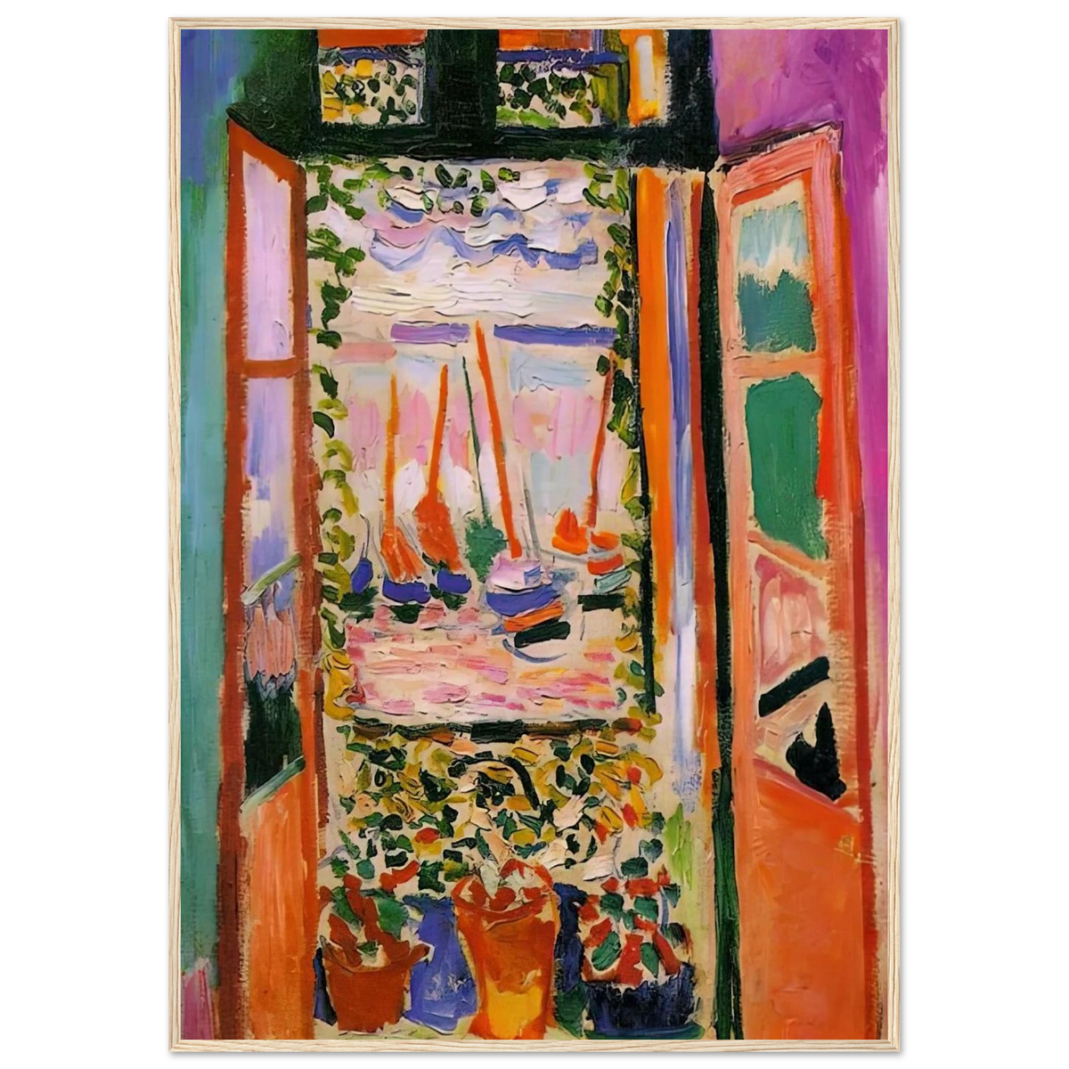 OPEN WINDOW COLLIOURE 1905 Framed Poster | Henri Matisse Framed Prints Wall Art | Henri Matisse Print