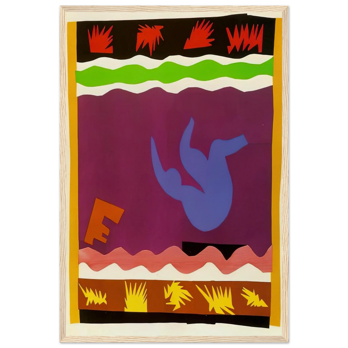 THE TOBOGGAN 1943 Framed Poster | Henri Matisse Framed Prints Wall Art | Henri Matisse Print