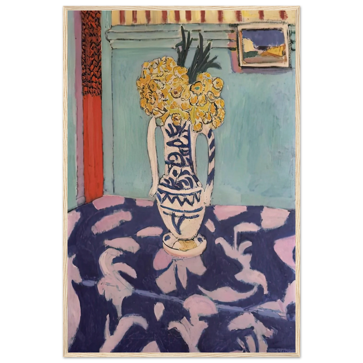 LES COUCOUS TAPIS BLEU ET ROSE 1911 Framed Poster | Henri Matisse Framed Prints Wall Art | Henri Matisse Print