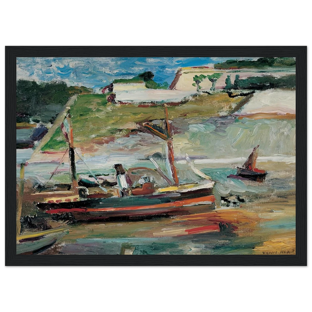 BELLE ILE LE PORT DE PALAIS 1896 Framed Poster | Henri Matisse Framed Prints Wall Art | Henri Matisse Print