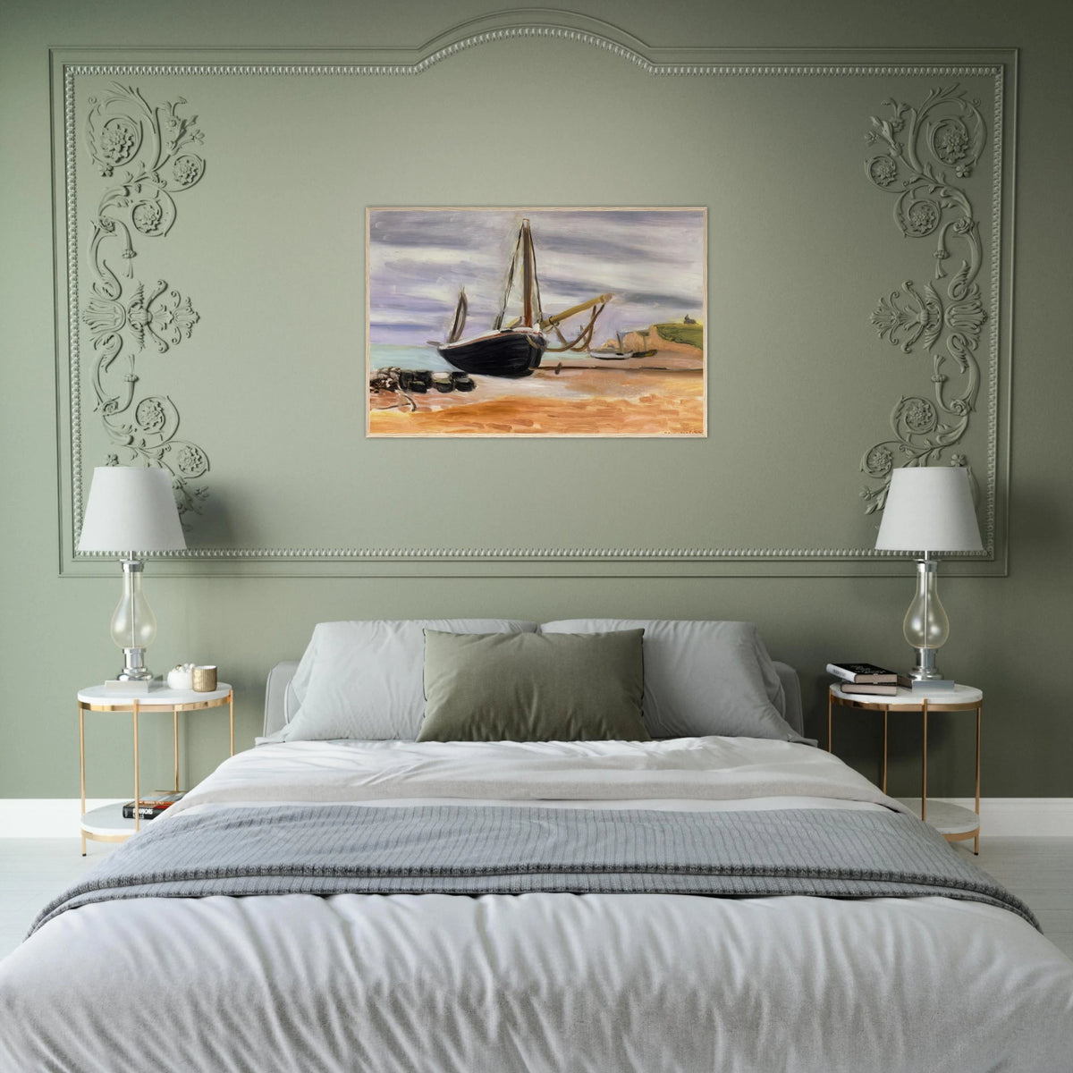 BOATS AT ETRETAT 1920 Framed Poster | Henri Matisse Framed Prints Wall Art | Henri Matisse Print