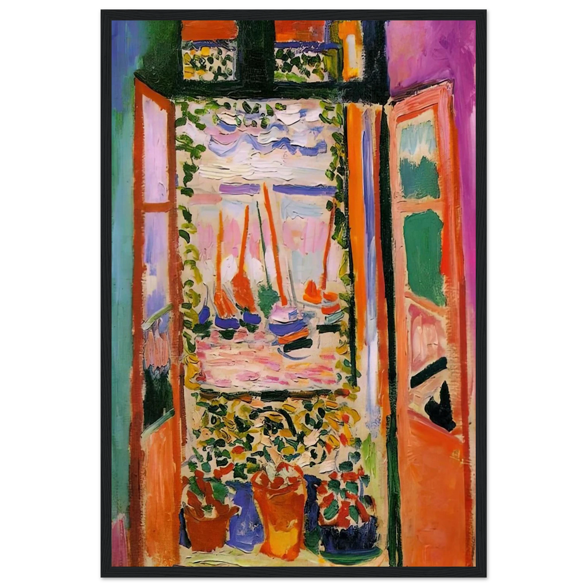 OPEN WINDOW COLLIOURE 1905 Framed Poster | Henri Matisse Framed Prints Wall Art | Henri Matisse Print