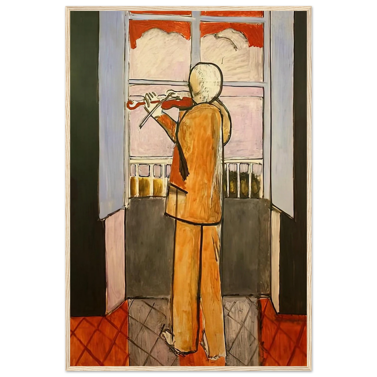 THE VIOLINIST AT THE WINDOW 1918 Framed Poster | Henri Matisse Framed Prints Wall Art | Henri Matisse Print