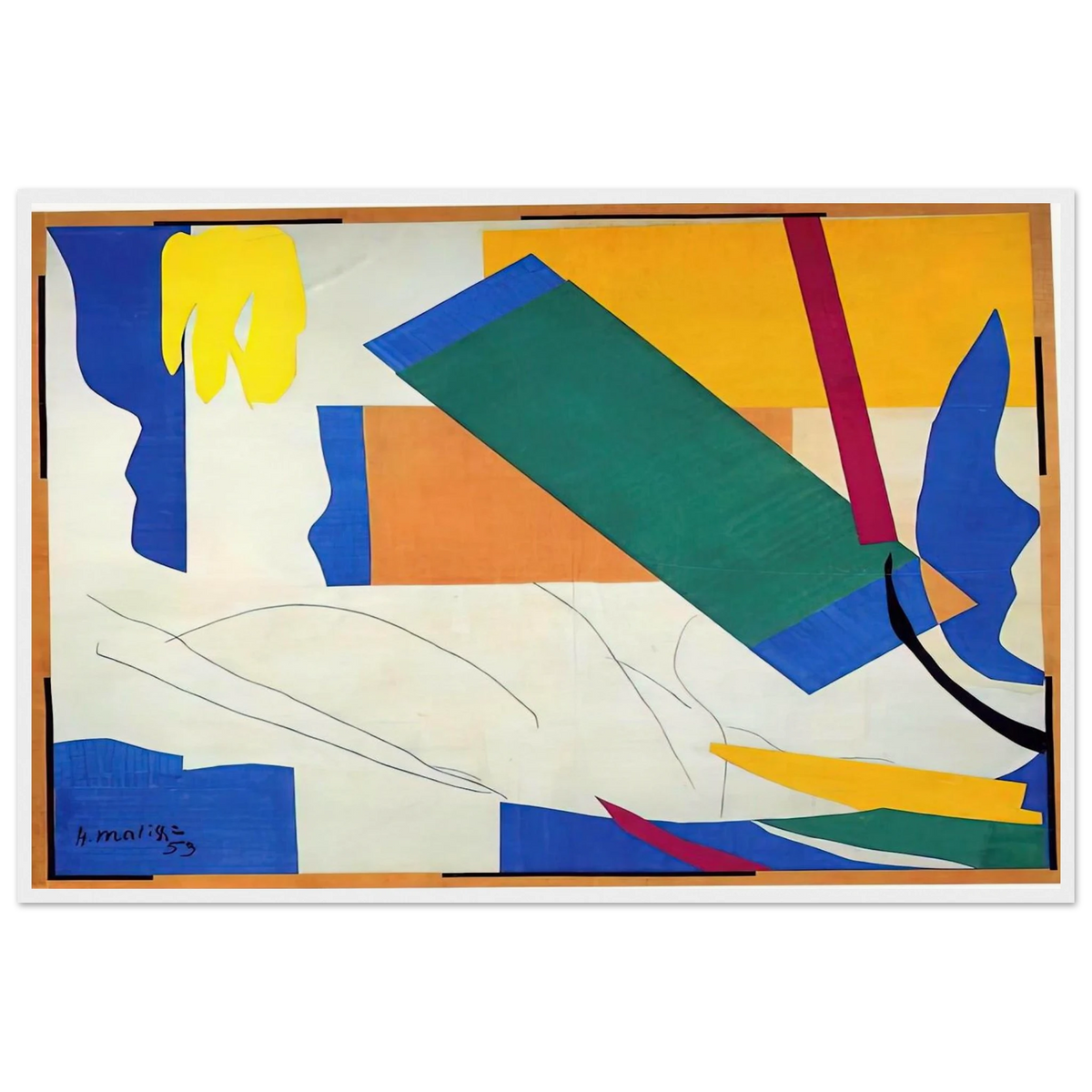 MEMORY OF OCEANIA Framed Poster | Henri Matisse Framed Prints Wall Art | Henri Matisse Print