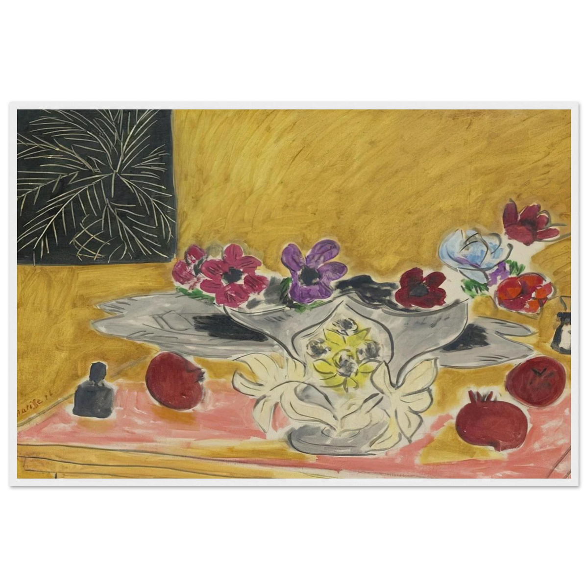 ANEMONES ET GRENADES 1946 Framed Poster | Henri Matisse Framed Prints Wall Art | Henri Matisse Print