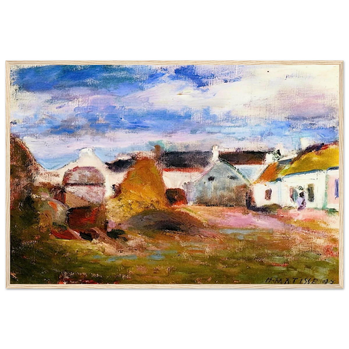 FARMYARD IN BRITTANY 1897 Framed Poster | Henri Matisse Framed Prints Wall Art | Henri Matisse Print