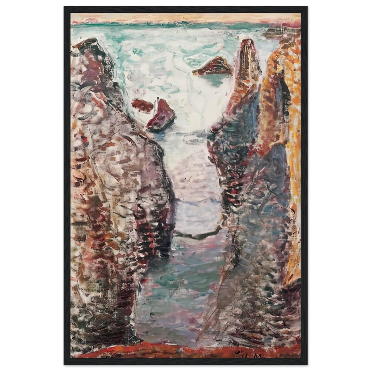 CIFFS BELLE ILE 1897 Framed Poster | Henri Matisse Framed Prints Wall Art | Henri Matisse Print
