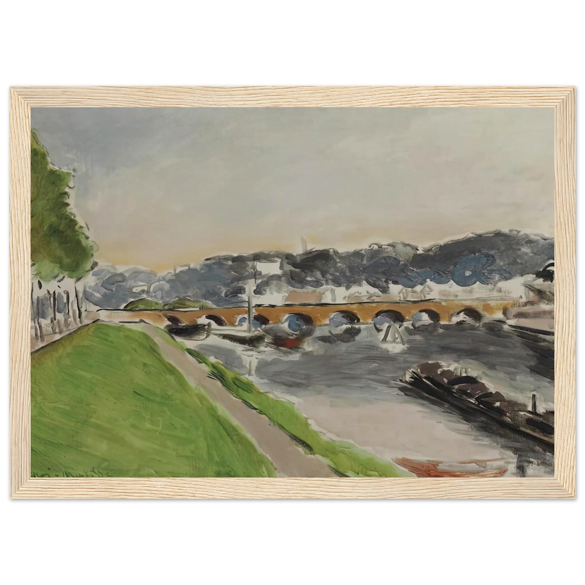 LE PONT DE SEVRES AU CHALAND 1917 Framed Poster | Henri Matisse Framed Prints Wall Art | Henri Matisse Print