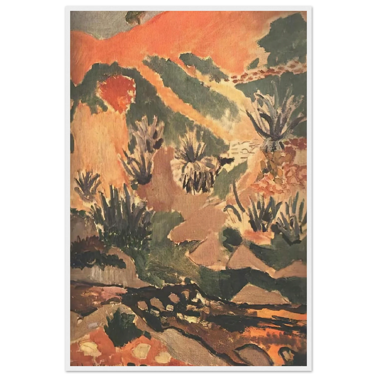 LANDSCAPE WITH BROOK BROOK WITH ALOES 1907 Framed Poster | Henri Matisse Framed Prints Wall Art | Henri Matisse Print