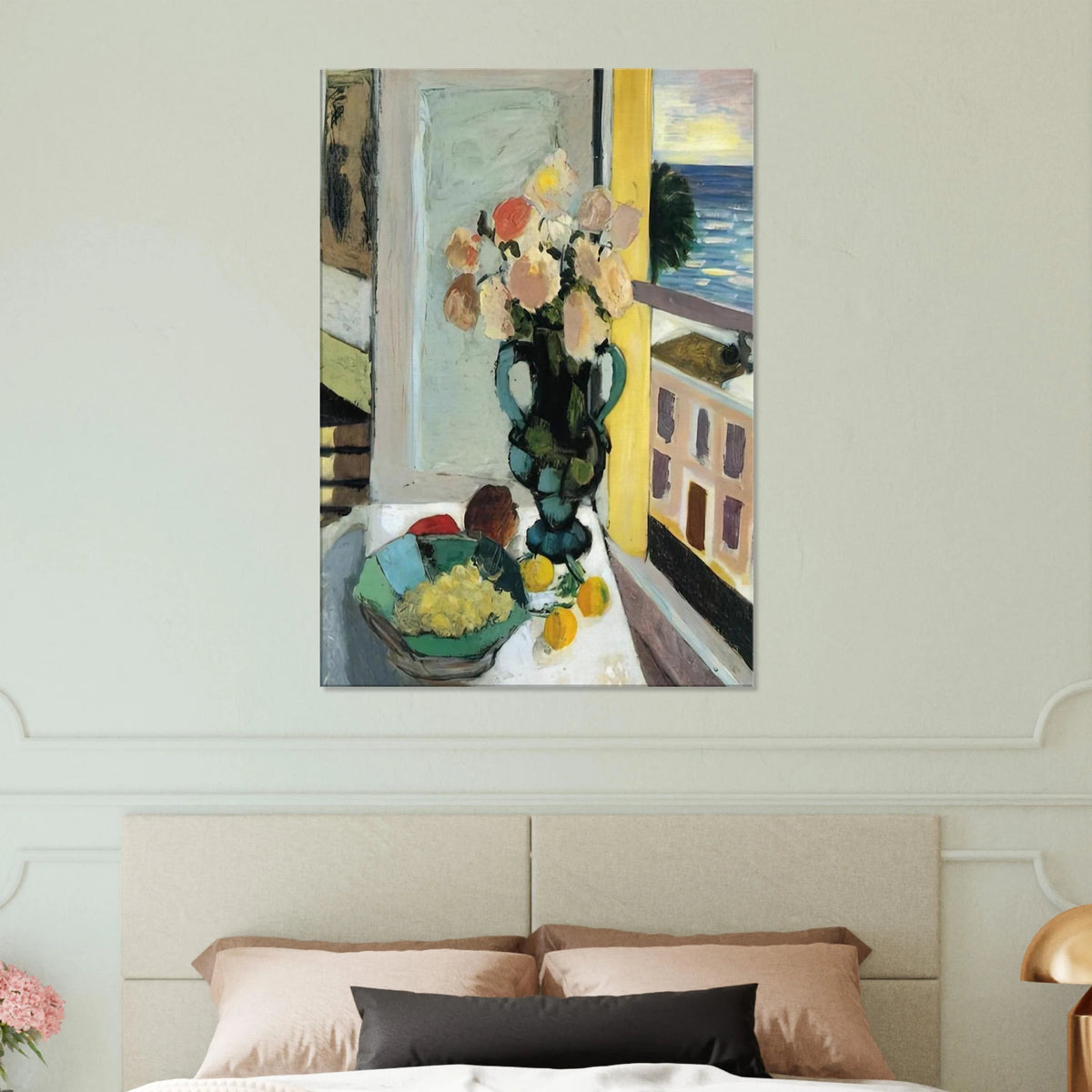 FLOWERS IN FRONT OF A WINDOW 1922 Canvas | Henri Matisse Canvas | Henri Matisse Print