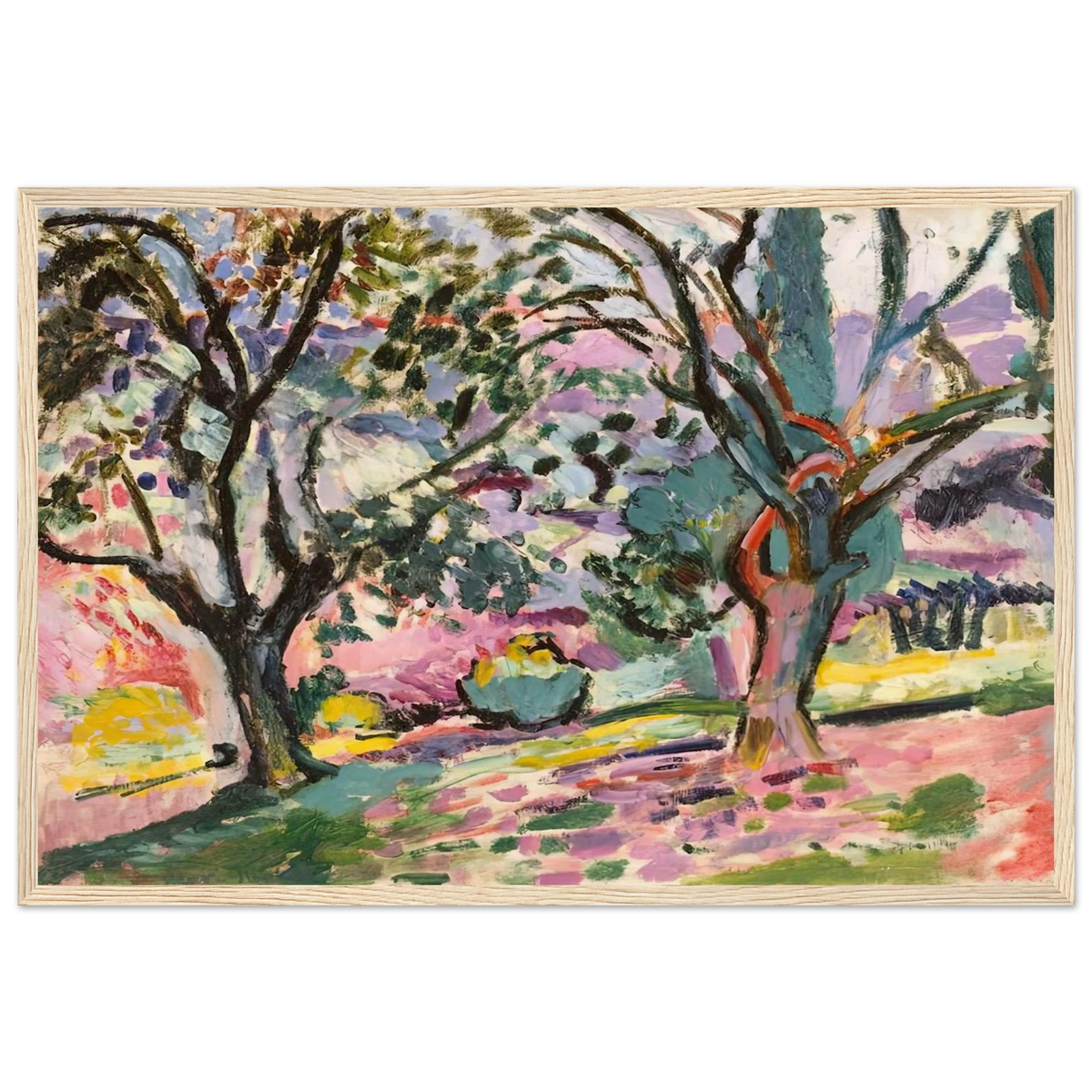 OLIVE TREES AT COLLIOURE 1906 Framed Poster | Henri Matisse Framed Prints Wall Art | Henri Matisse Print