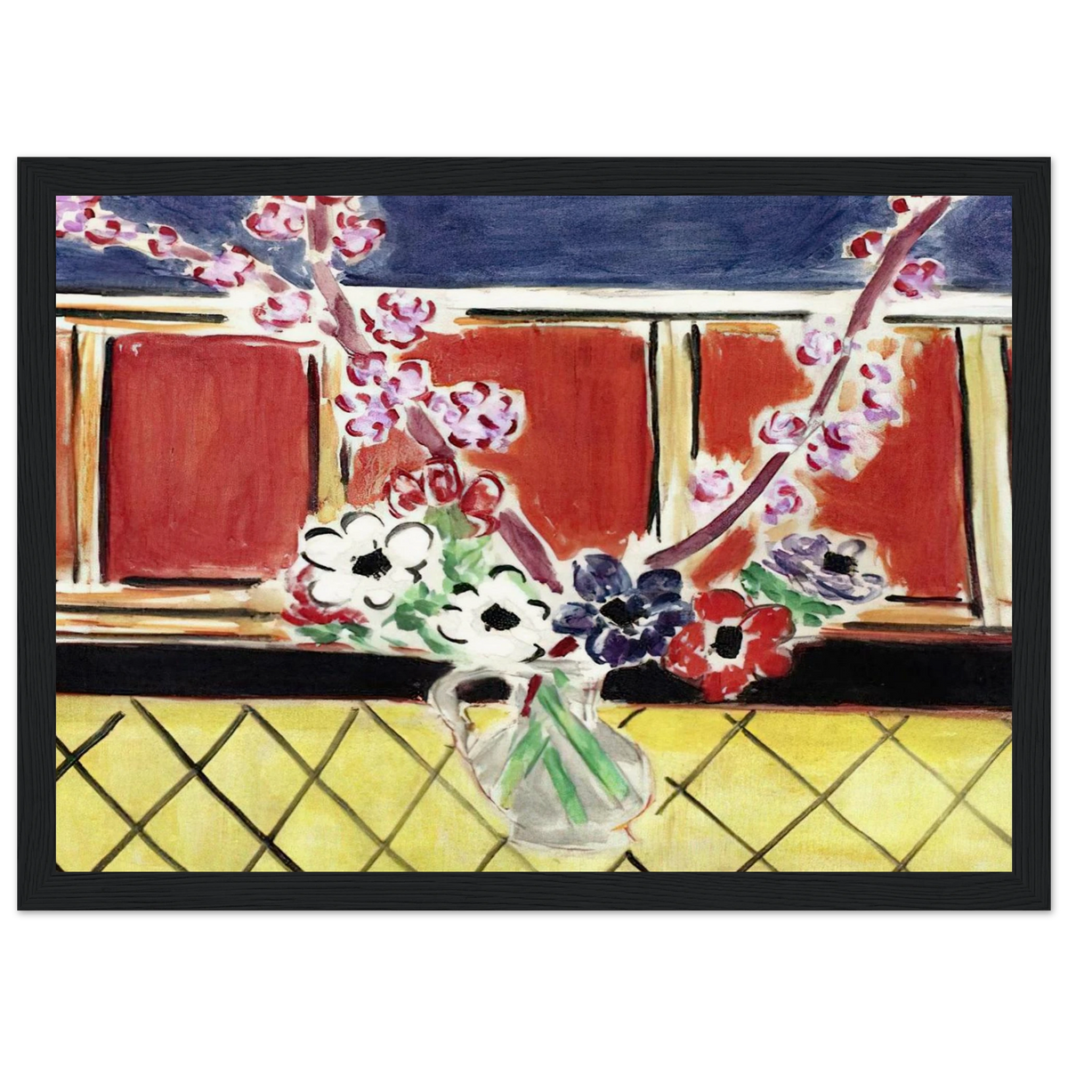 ANEMONES AND PEACH BLOSSOMS 1944 Framed Poster | Henri Matisse Framed Prints Wall Art | Henri Matisse Print