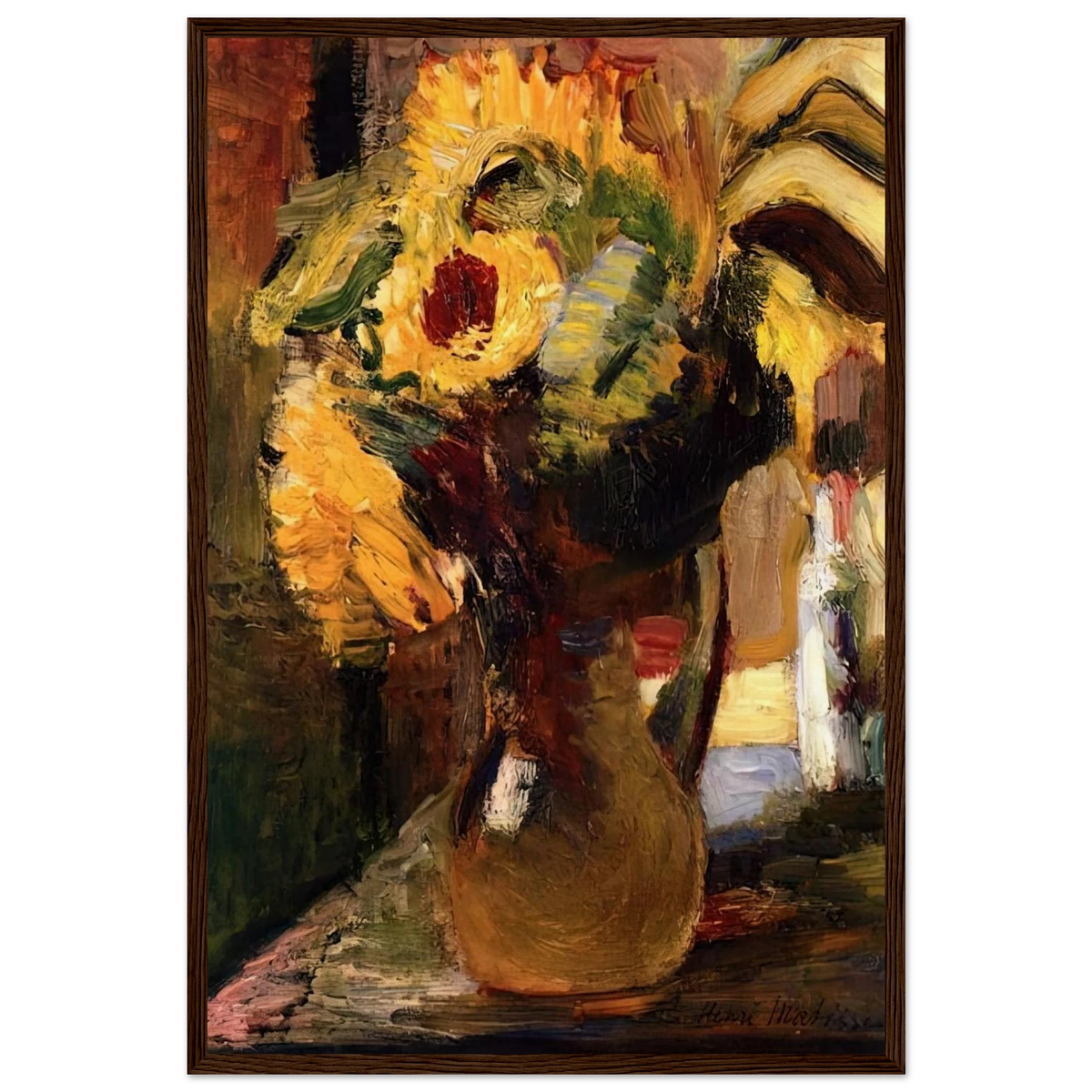 BOUQUET OF SUNFLOWERS 1897 Framed Poster | Henri Matisse Framed Prints Wall Art | Henri Matisse Print