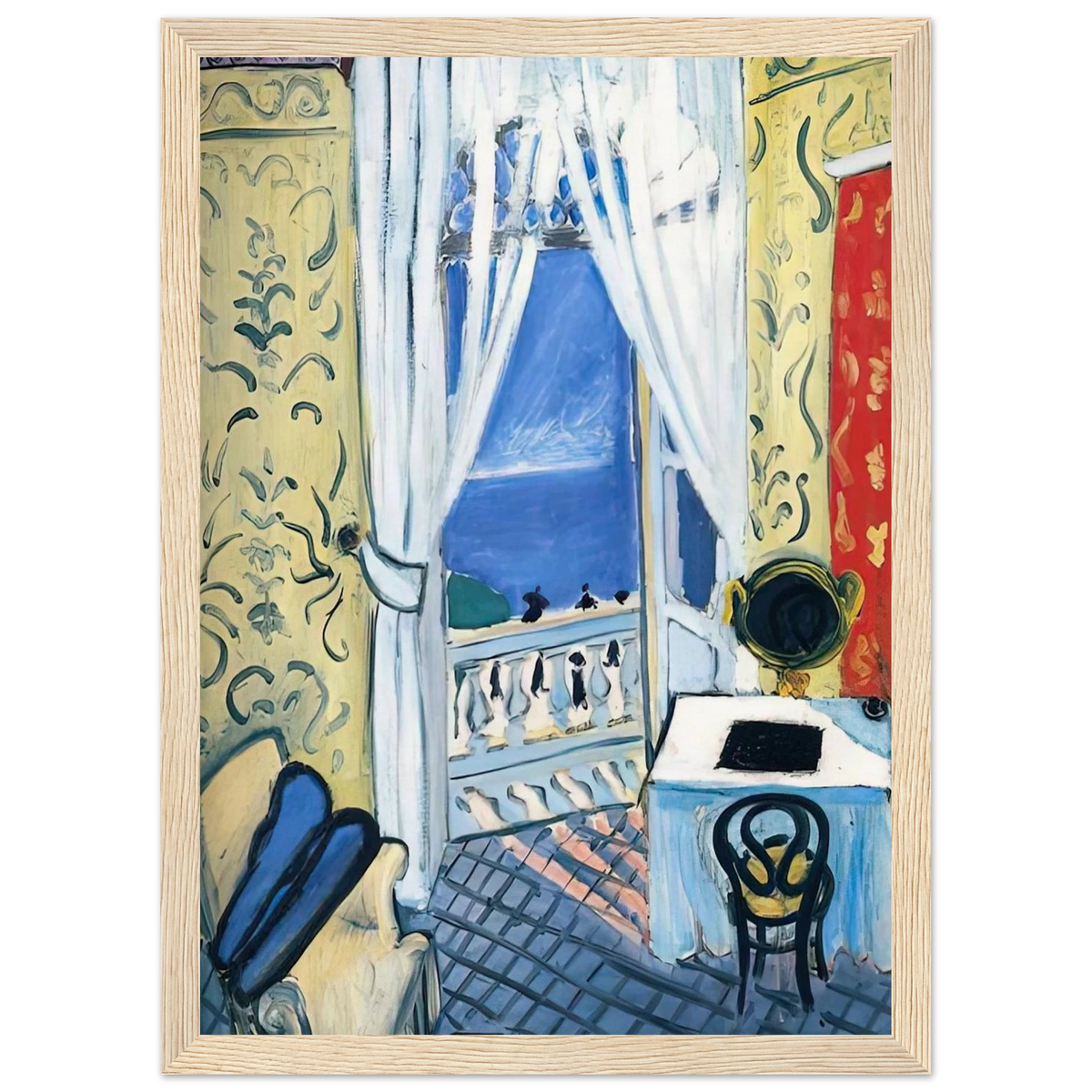 INTERIOR WITH A VIOLIN CASE 1919 Framed Poster | Henri Matisse Framed Prints Wall Art | Henri Matisse Print