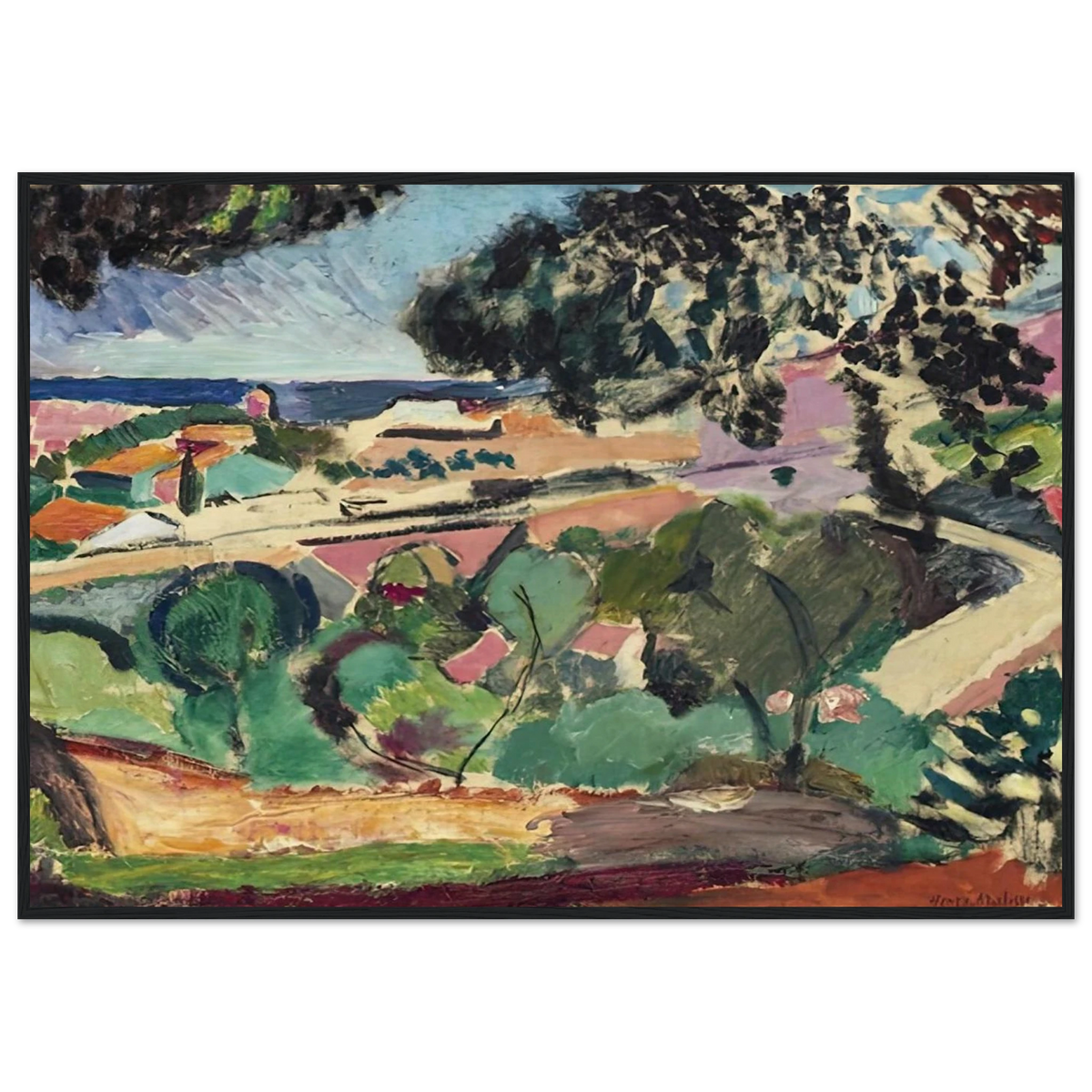 PAYSAGE DE COLLIOURE 1907 Framed Poster | Henri Matisse Framed Prints Wall Art | Henri Matisse Print