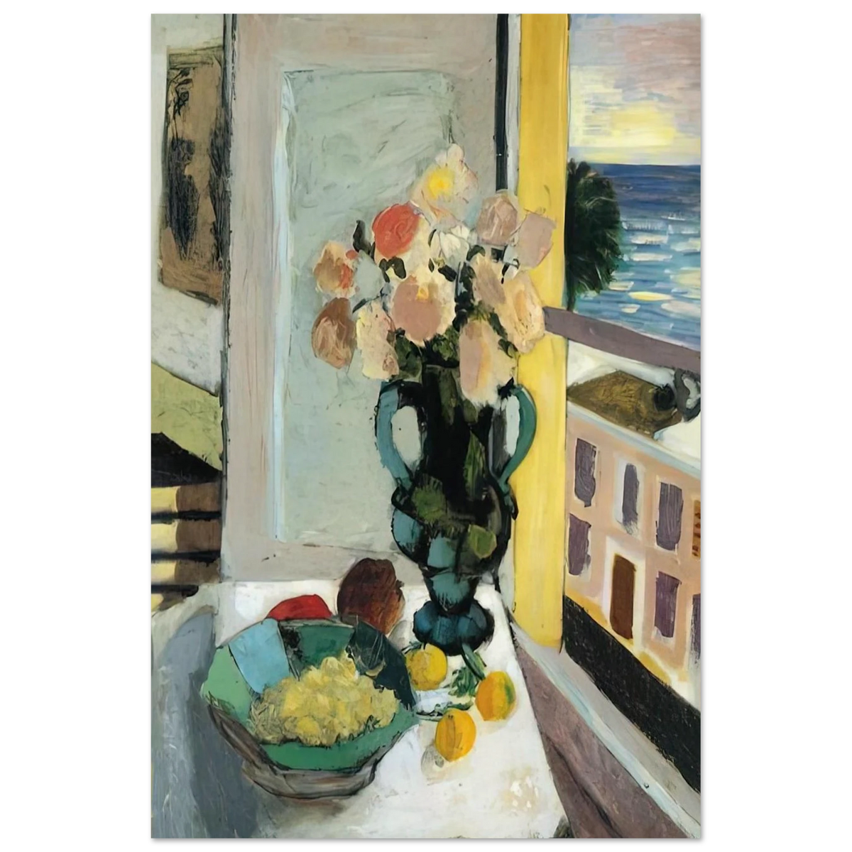 FLOWERS IN FRONT OF A WINDOW 1922 Poster | Henri Matisse Poster | Henri Matisse Print