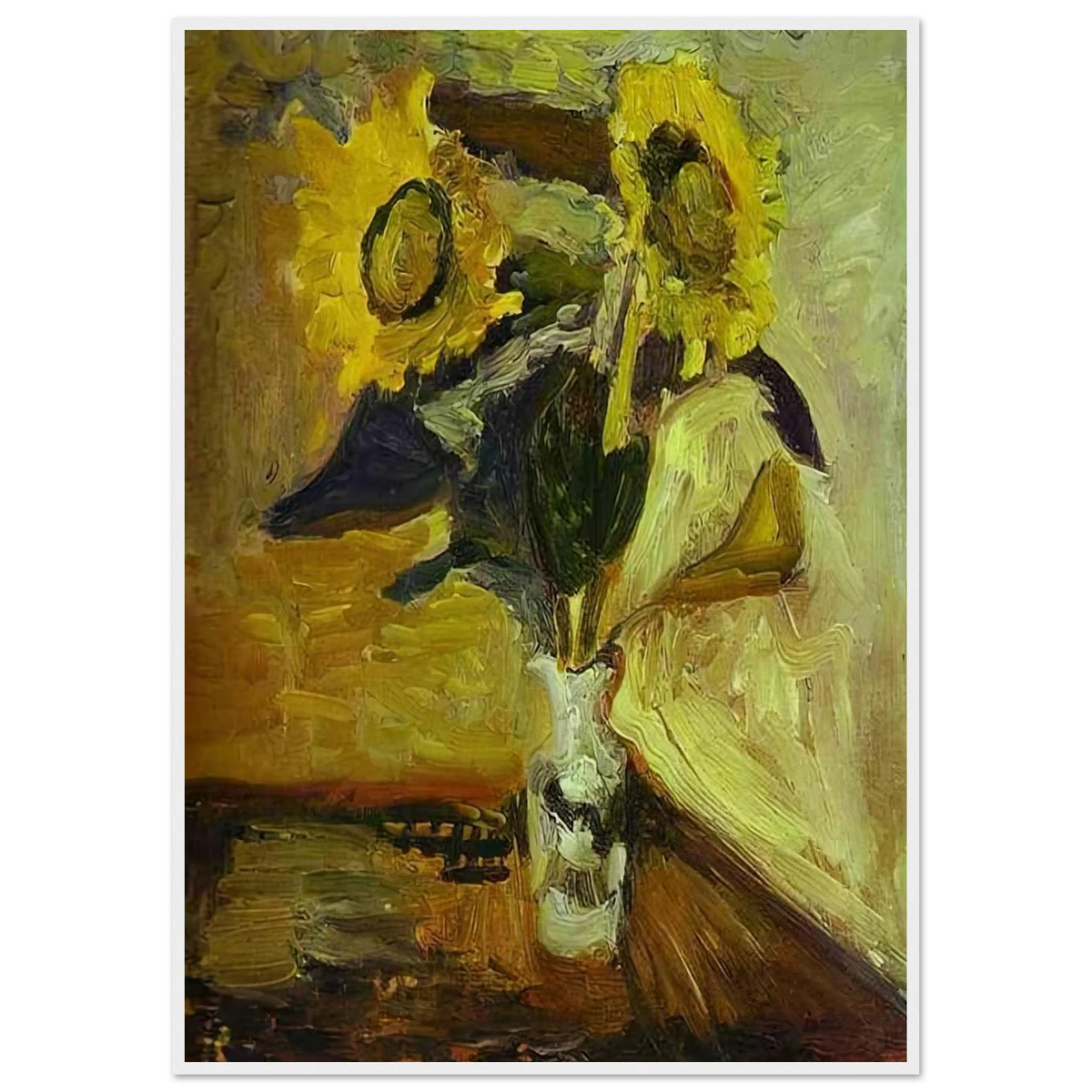 VASE OF SUNFLOWERS 1898 Framed Poster | Henri Matisse Framed Prints Wall Art | Henri Matisse Print