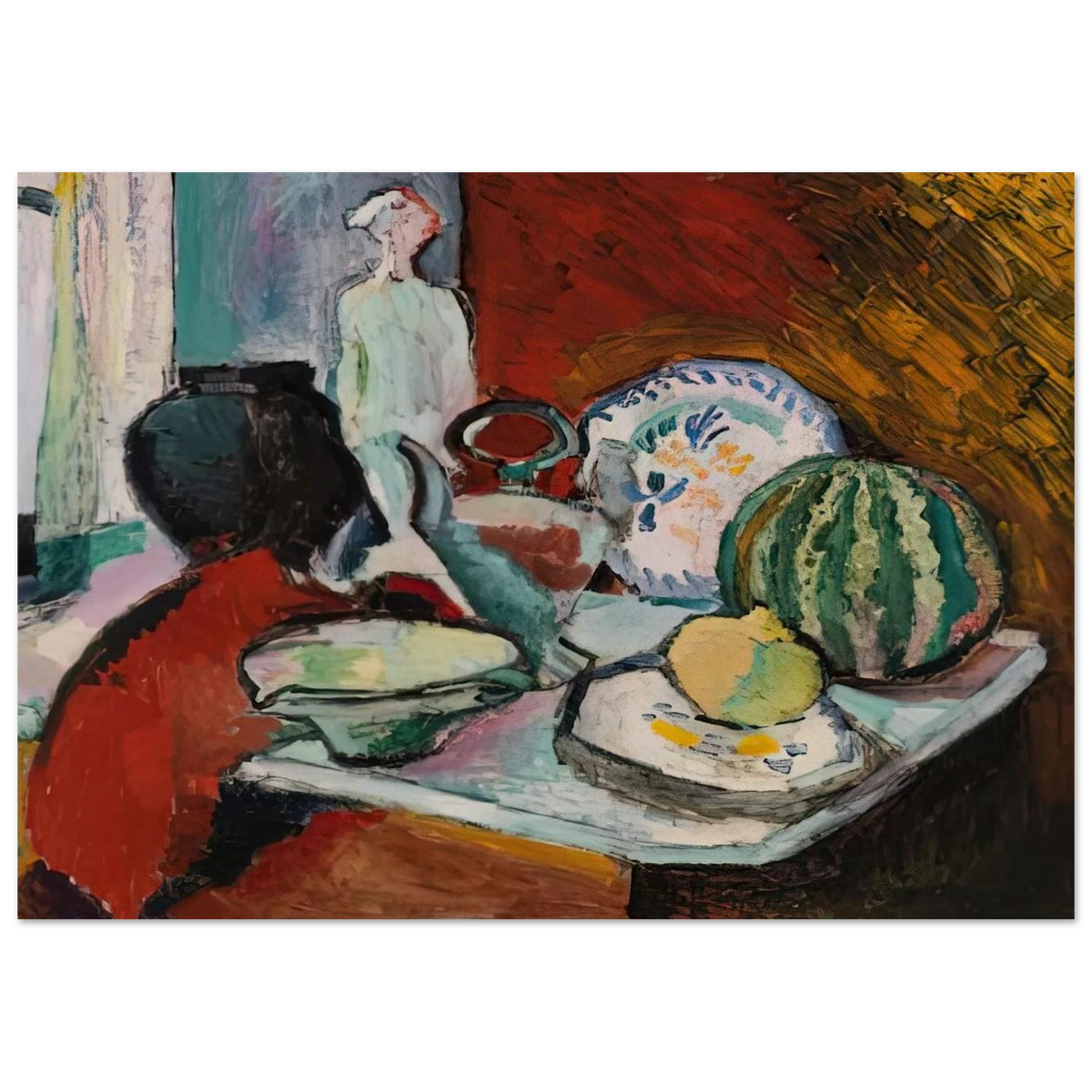DISHES AND MELON 1907 Poster | Henri Matisse Poster | Henri Matisse Print