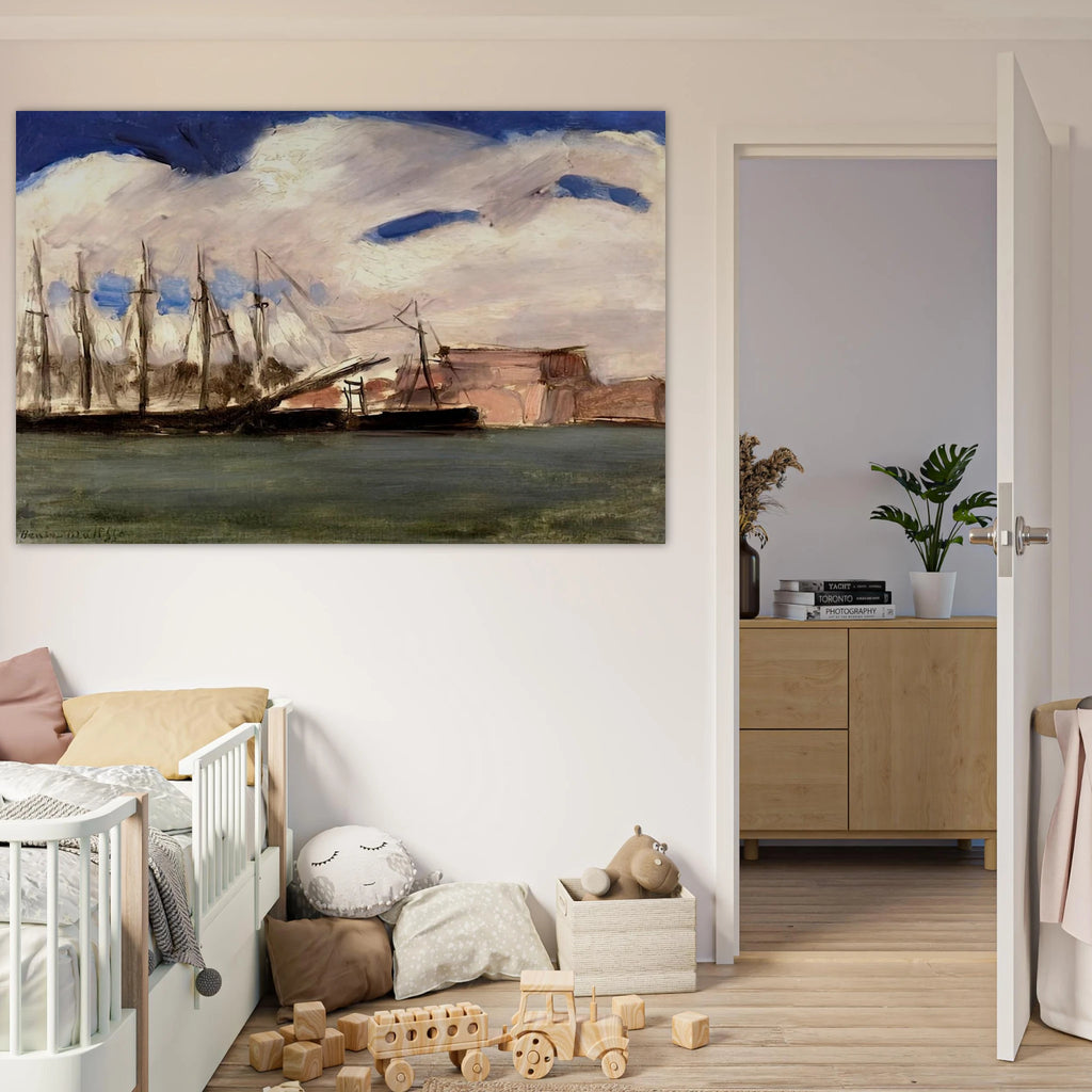 WHITE CLOUDS THE OLD PORT OF MARSEILLE 1918 Poster | Henri Matisse Poster | Henri Matisse Print