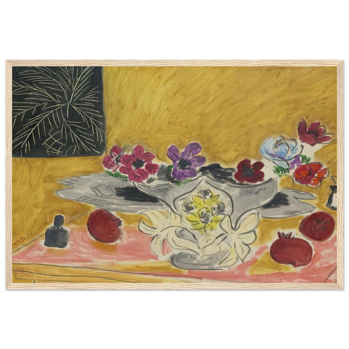 ANEMONES ET GRENADES 1946 Framed Poster | Henri Matisse Framed Prints Wall Art | Henri Matisse Print