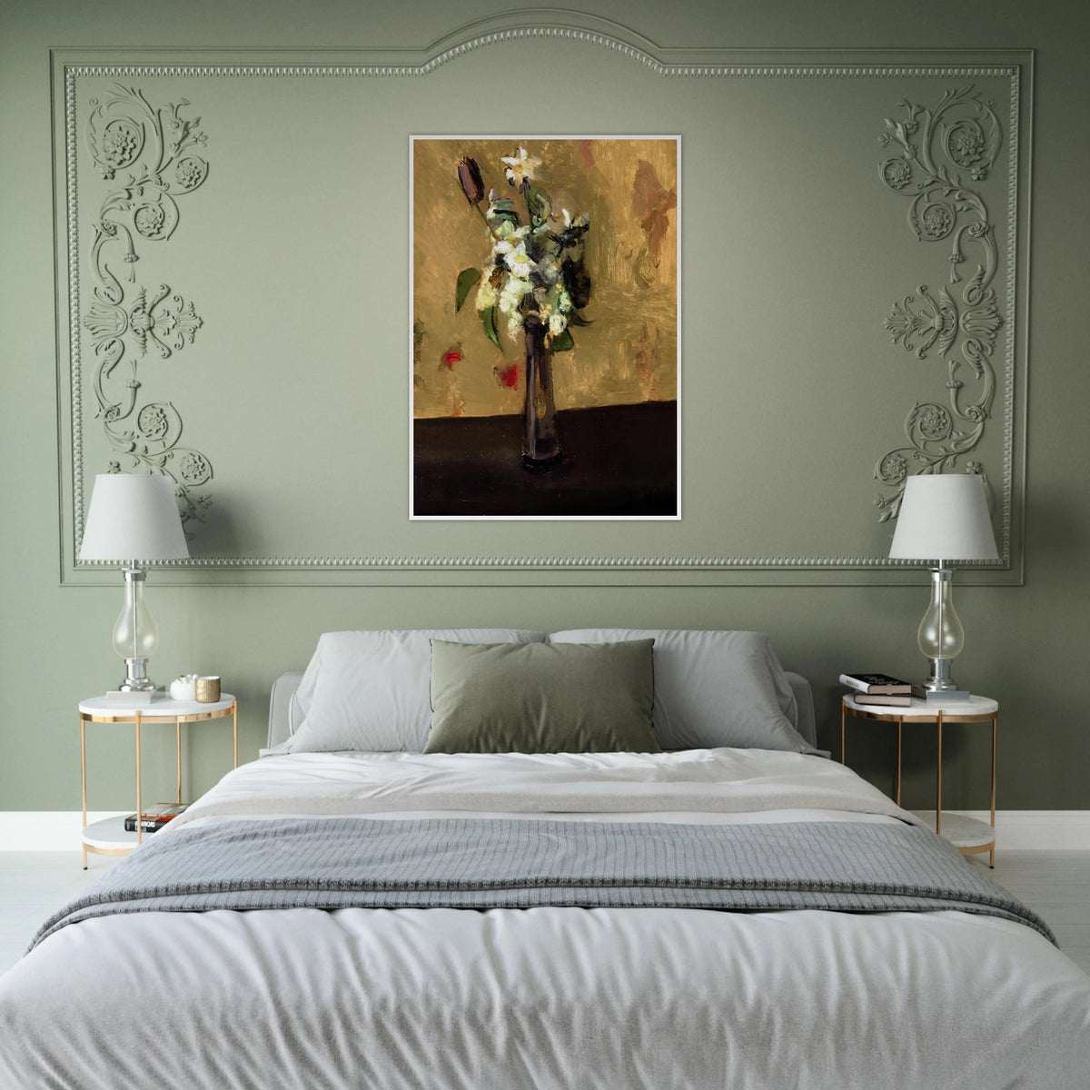 BOUQUET OF FLOWERS IN A CRYSTAL VASE 1902 Framed Poster | Henri Matisse Framed Prints Wall Art | Henri Matisse Print