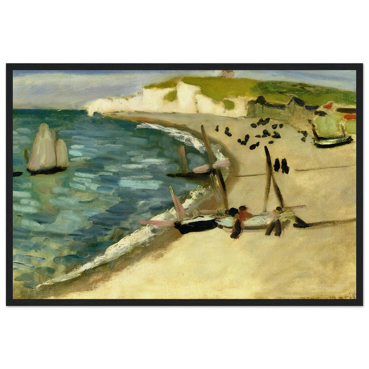 AHT AMONT CLIFFS AT ETRETAT 1920 Framed Poster | Henri Matisse Framed Prints Wall Art | Henri Matisse Print