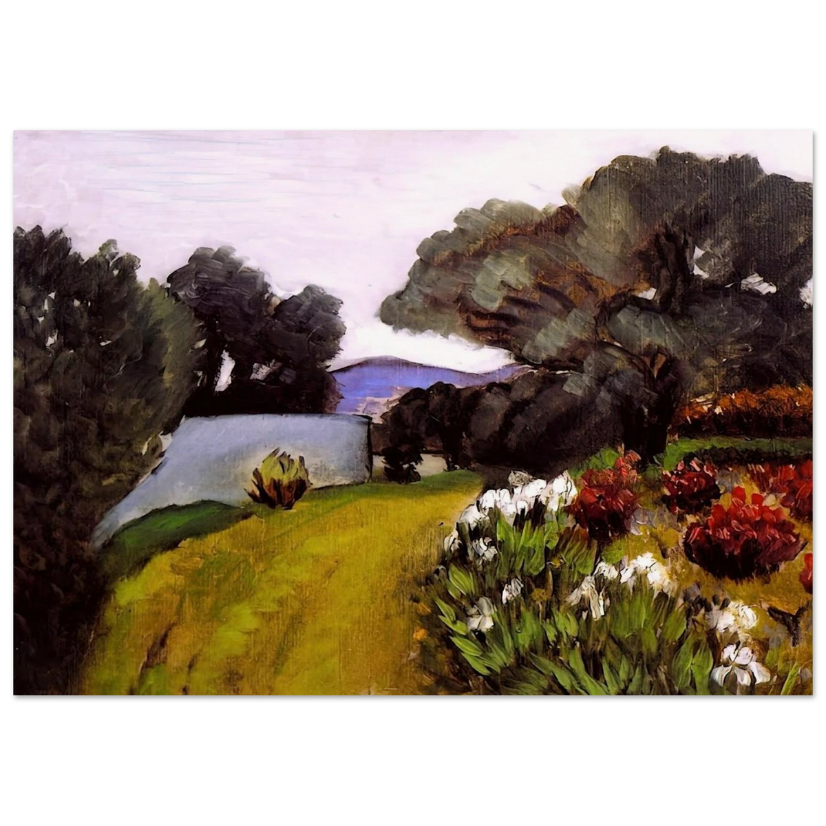 IN THE NICE COUNTRYSIDE GARDEN OF IRISES 1919 Poster | Henri Matisse Poster | Henri Matisse Print