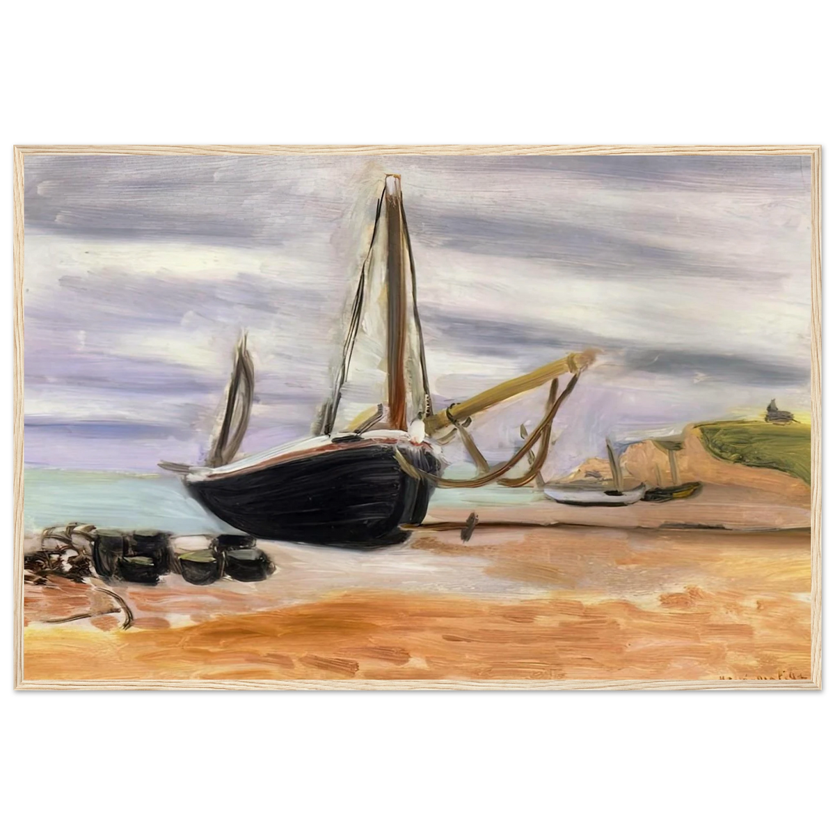 BOATS AT ETRETAT 1920 Framed Poster | Henri Matisse Framed Prints Wall Art | Henri Matisse Print
