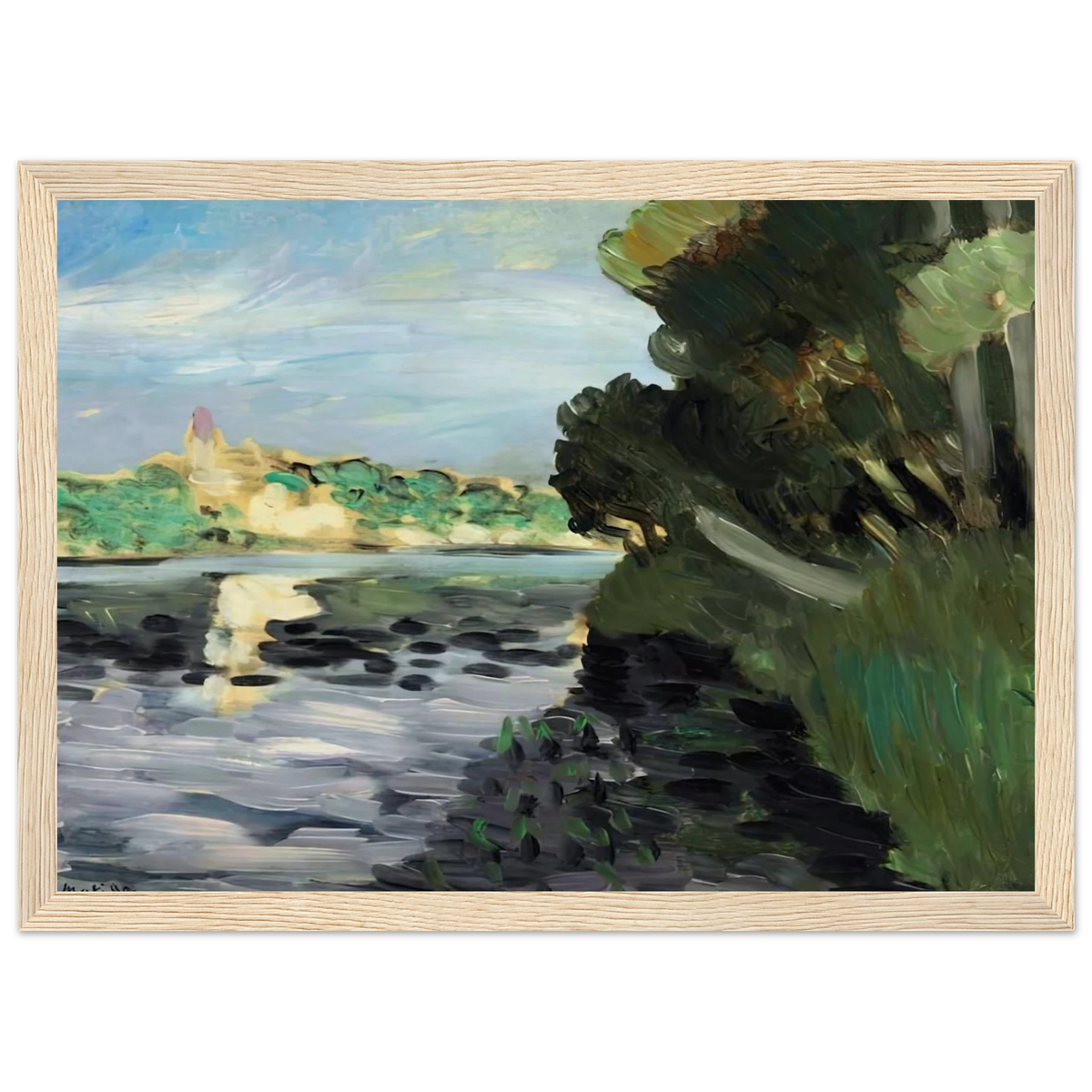 BORDS DE LA SEINE A VETHEUIL 1920 Framed Poster | Henri Matisse Framed Prints Wall Art | Henri Matisse Print